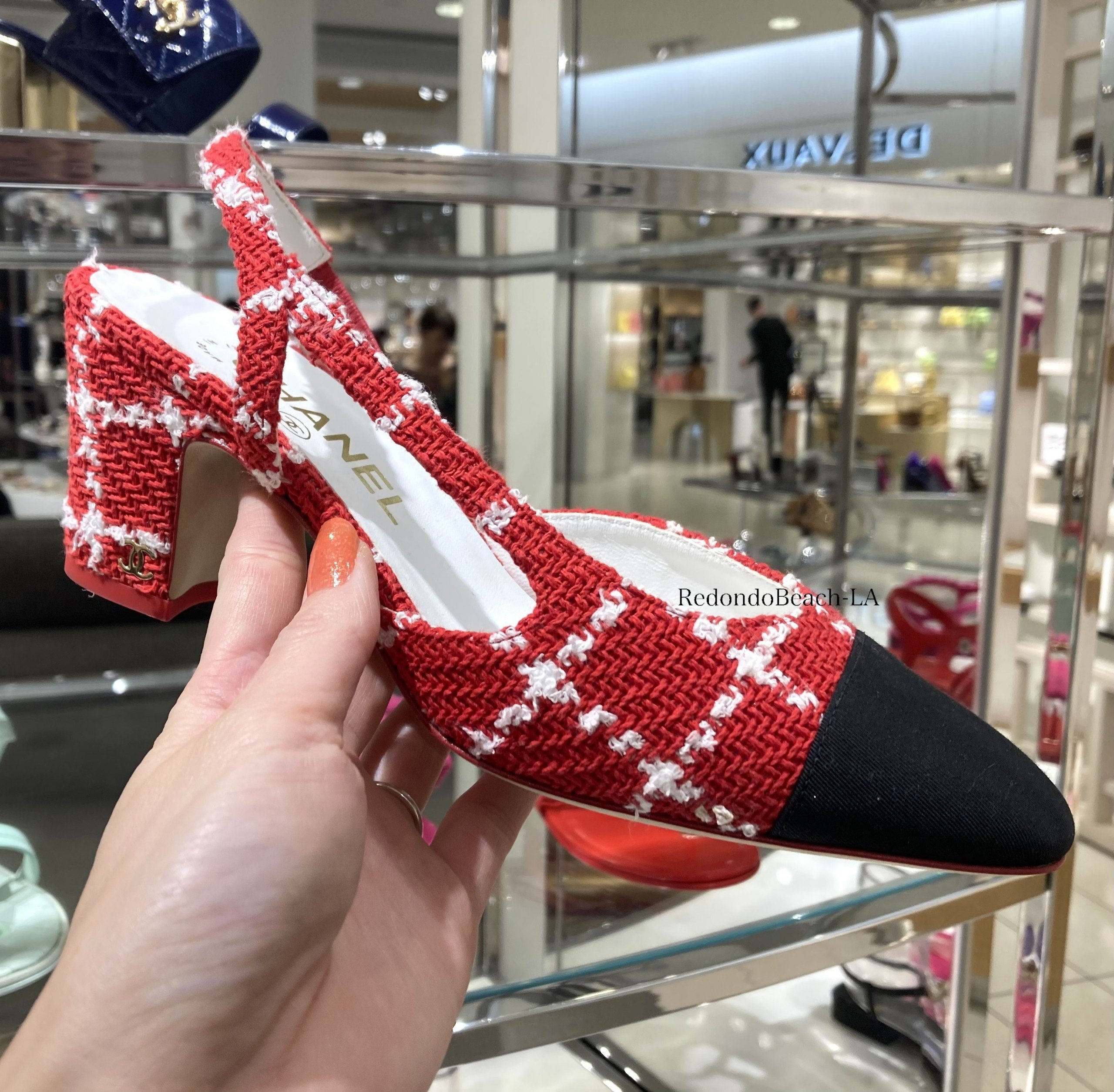 Ch**el Slingbacks Red For Women – G31318 Y56350 K5354