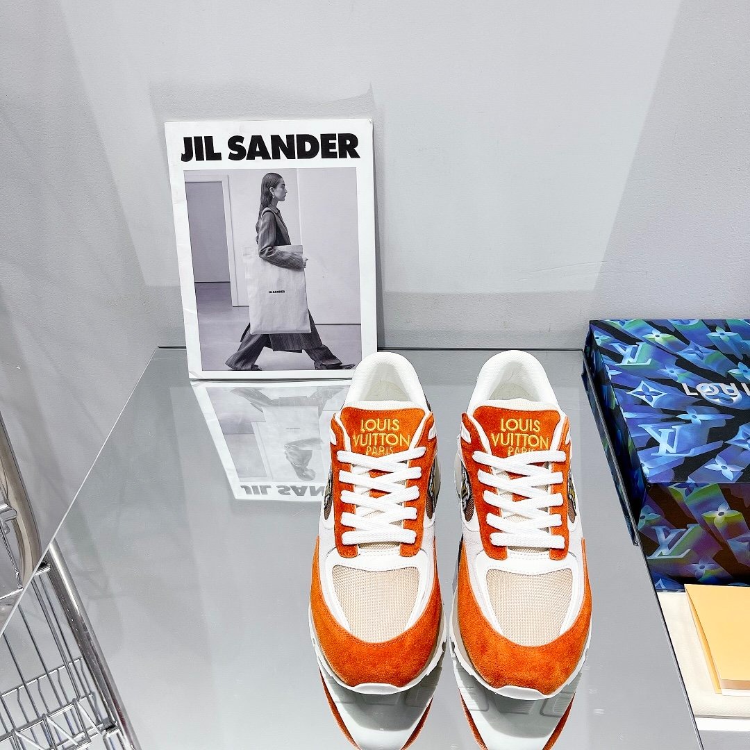 L0vis Vvtt0n Run Away Sneaker Monogram Material Orange For Women LV