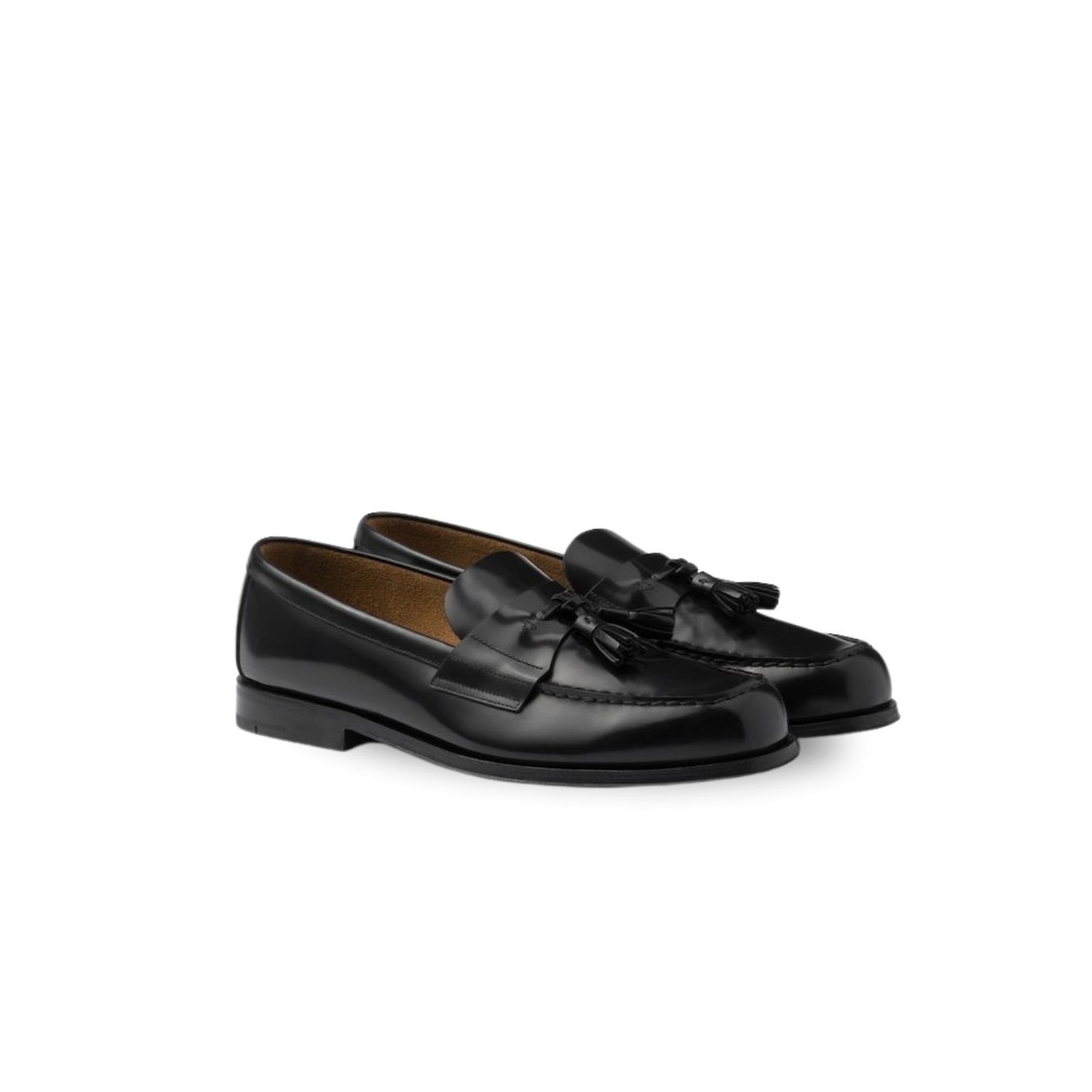 Pra*a Brushed Leather Loafers Black For Men 2DB214_055_F0002_F_C000