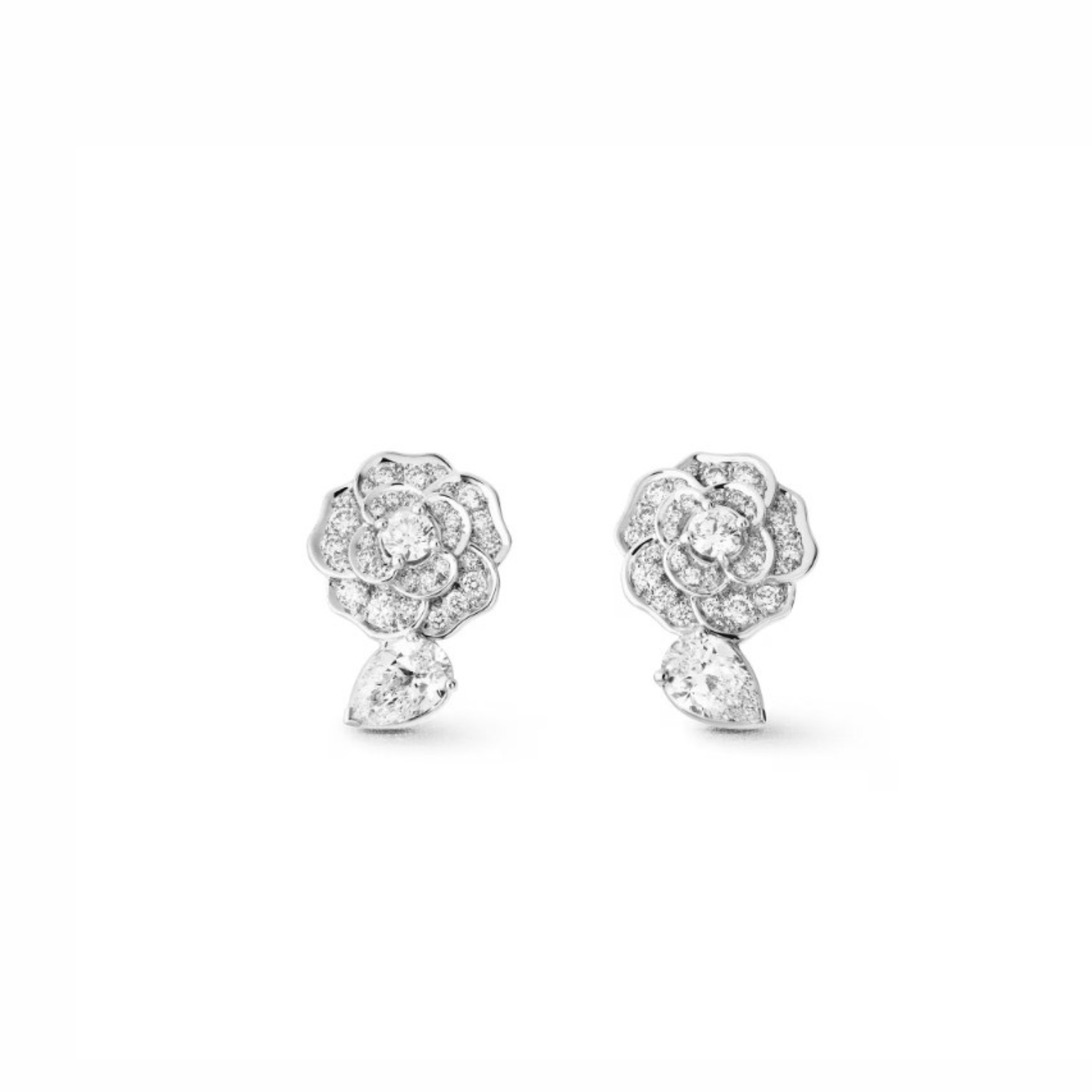 Ch**el Camélia Précieux Earrings White Gold For Women J11337