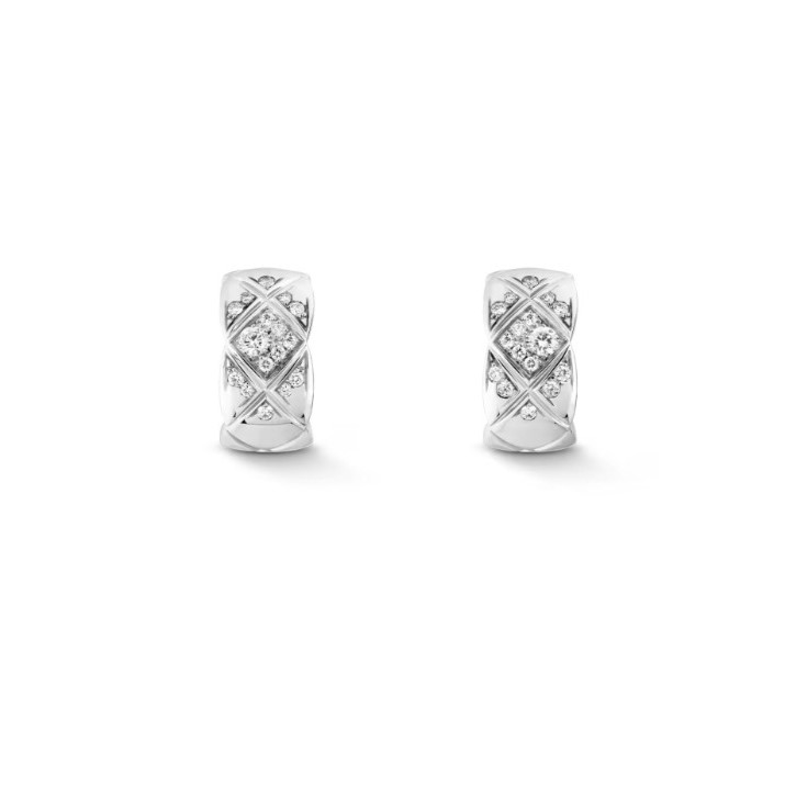 Ch**el Coco Crush Earrings White Gold For Women J12497