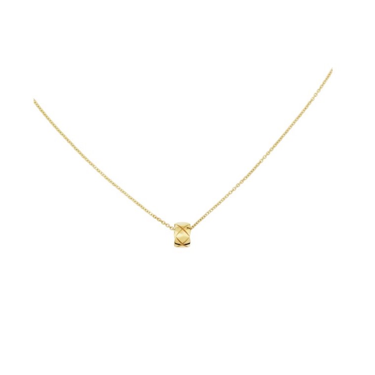 Ch**el Coco Crush Necklace Yellow Gold For Women J12305