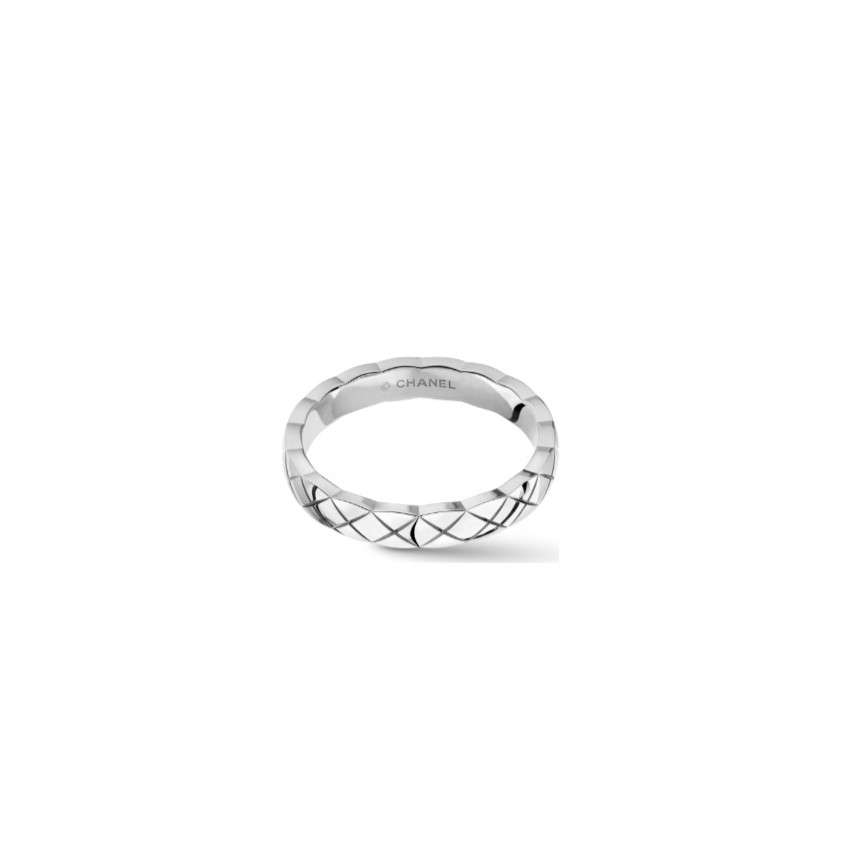 Ch**el Coco Crush Ring White Gold Mini Version For Women J11793