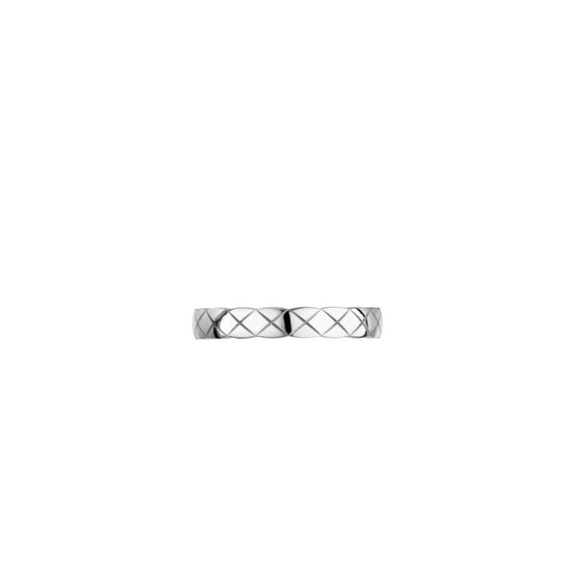 Ch**el Coco Crush Ring White Gold Mini Version For Women J11793