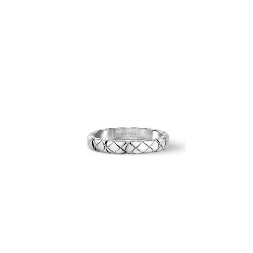 Ch**el Coco Crush Ring White Gold Mini Version For Women J11793