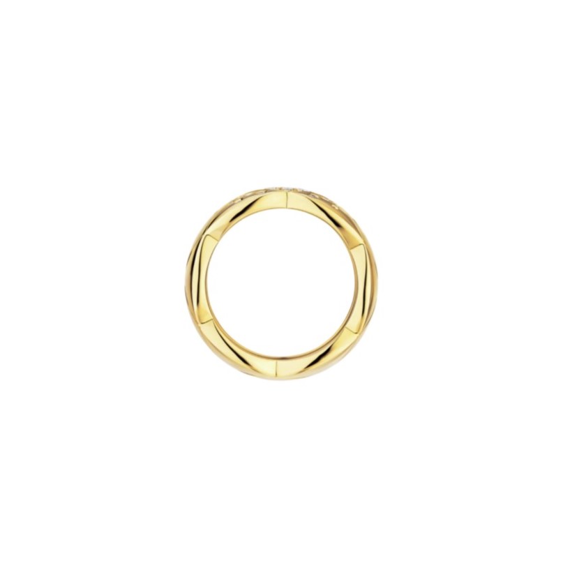 Ch**el Coco Crush Ring Yellow Gold Large Version For Women J10862