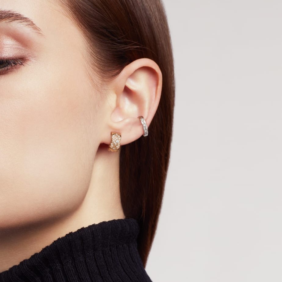 Ch**el Coco Crush Single Earring White Gold For Women J12154