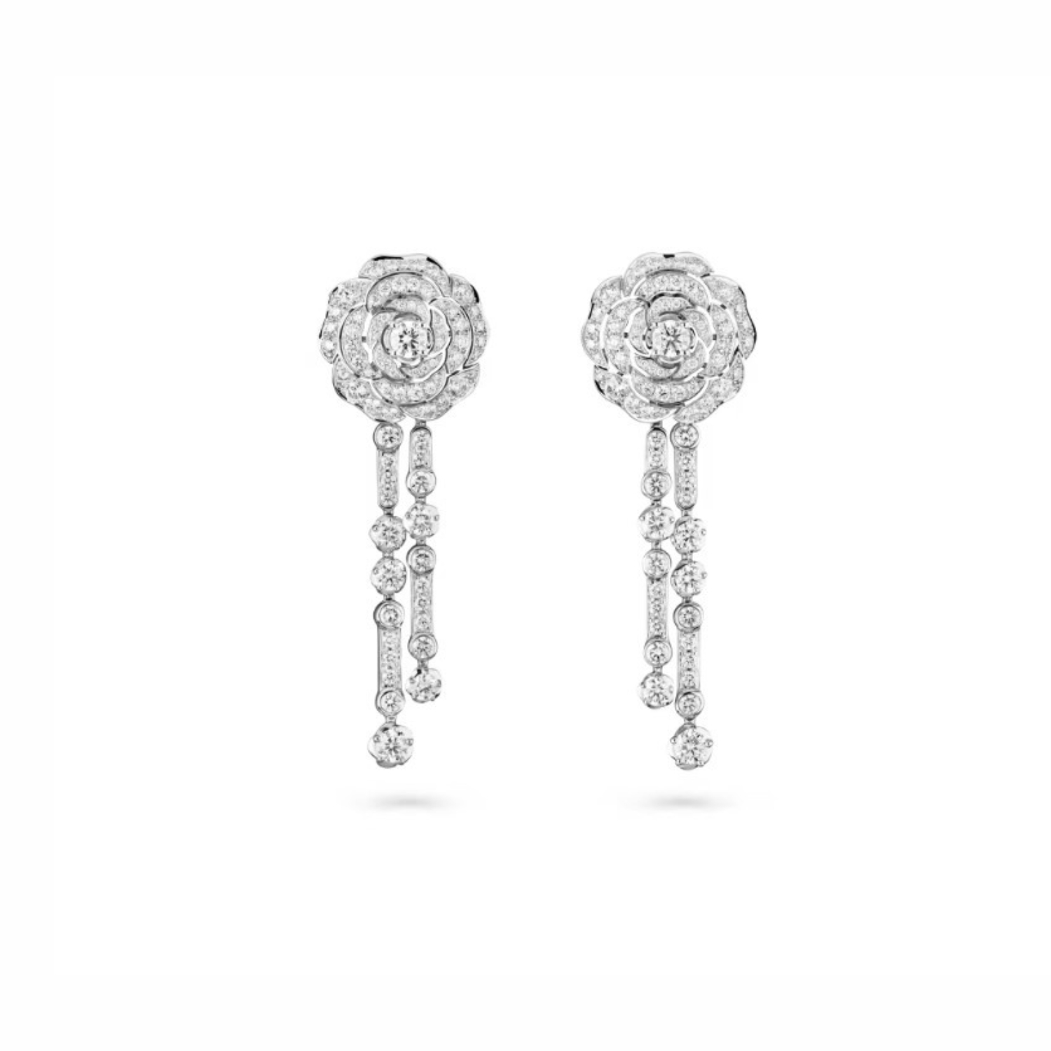 Ch**el Diamant Evanescent Earrings White Gold For Women J63488