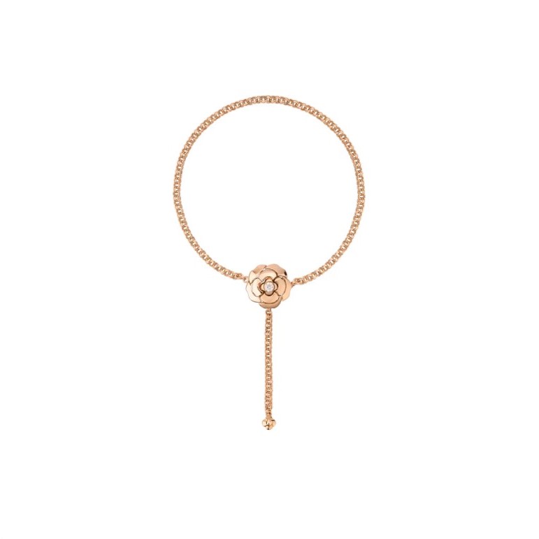 Ch**el Extrait De Camélia Bracelet Rose Gold For Women J11875