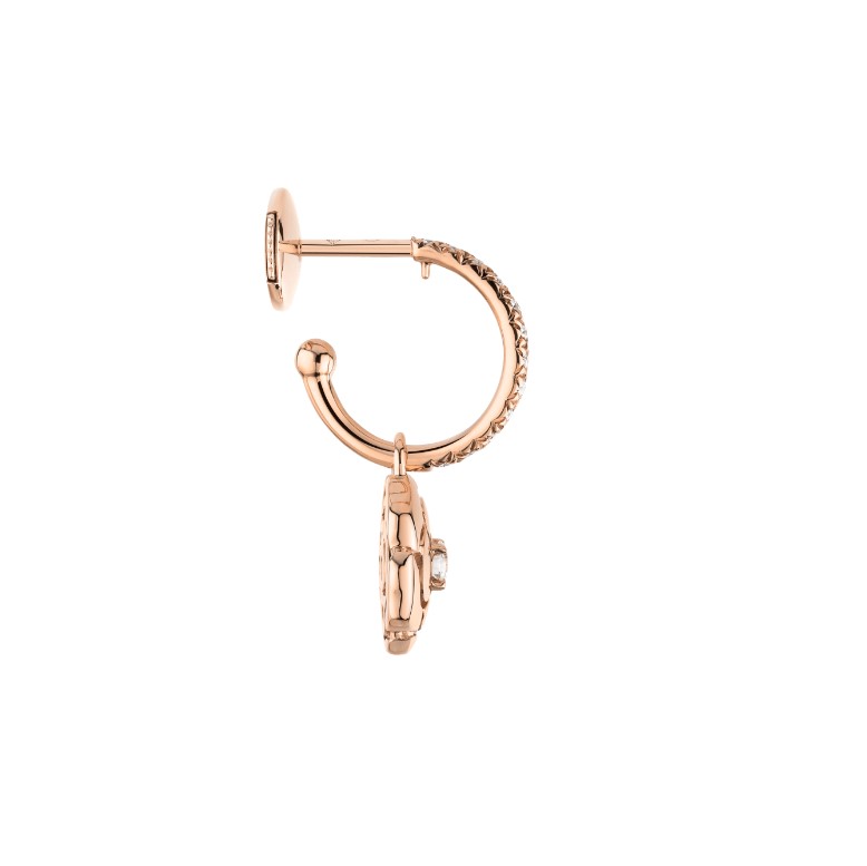 Ch**el Extrait De Camélia Earrings Rose Gold For Women J11659