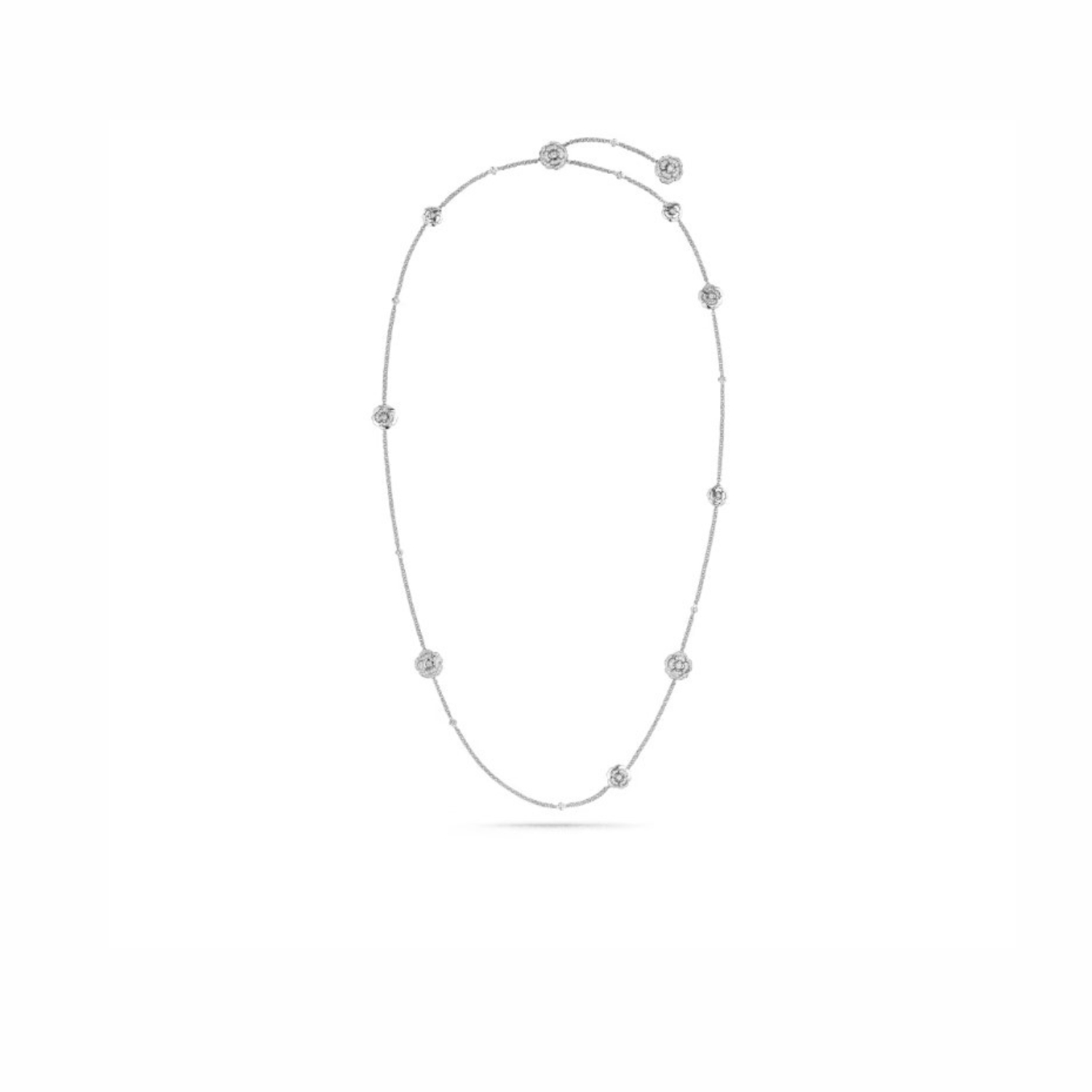 Ch**el Les Infinis De Camélia Necklace White Gold For Women J11876