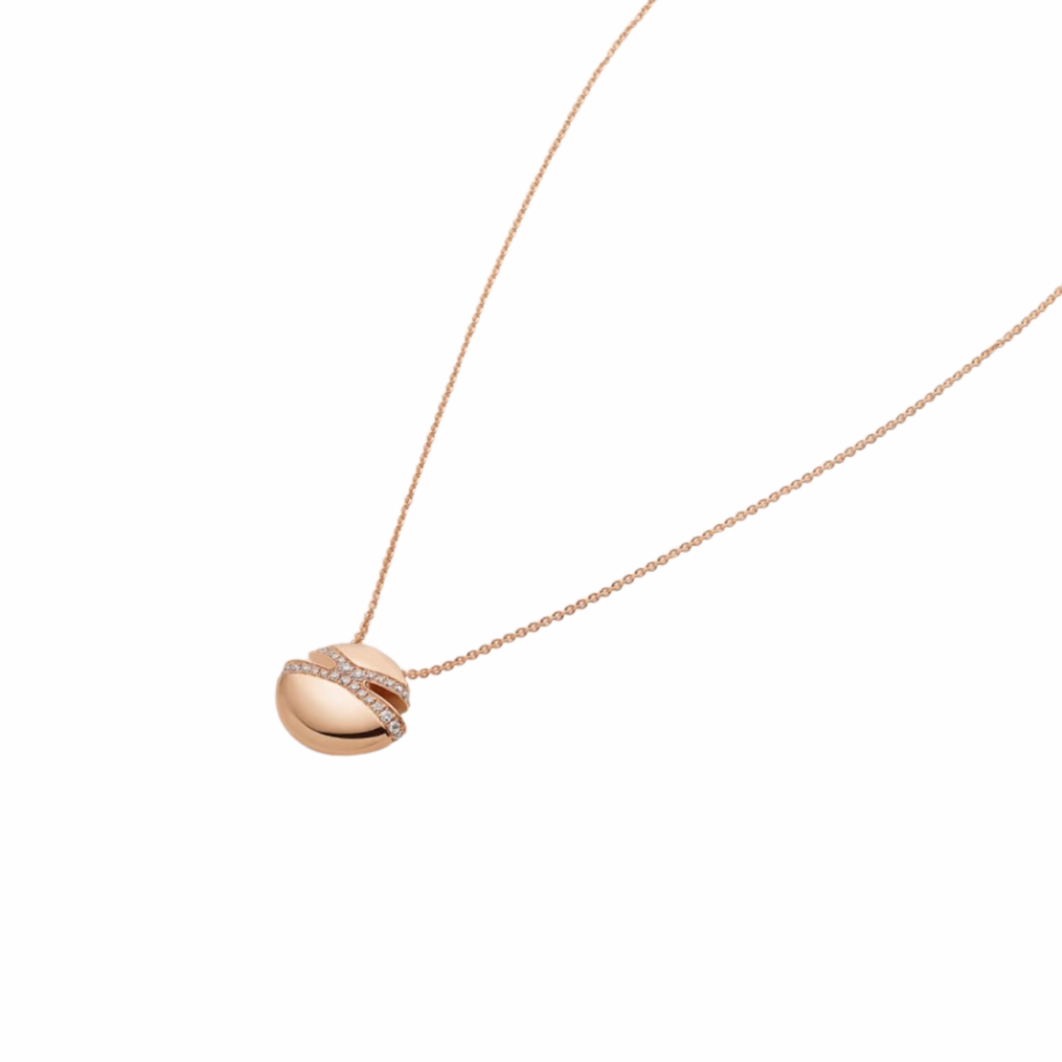 Bv1g*ai Cabochon Necklace Rose Gold For Women 361447