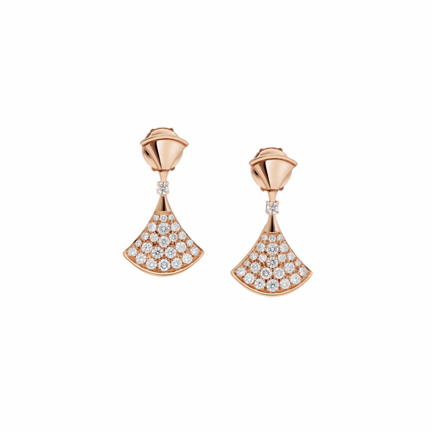 Bv1g*ai Divas’ Dream Earrings Rose Gold For Women 351054