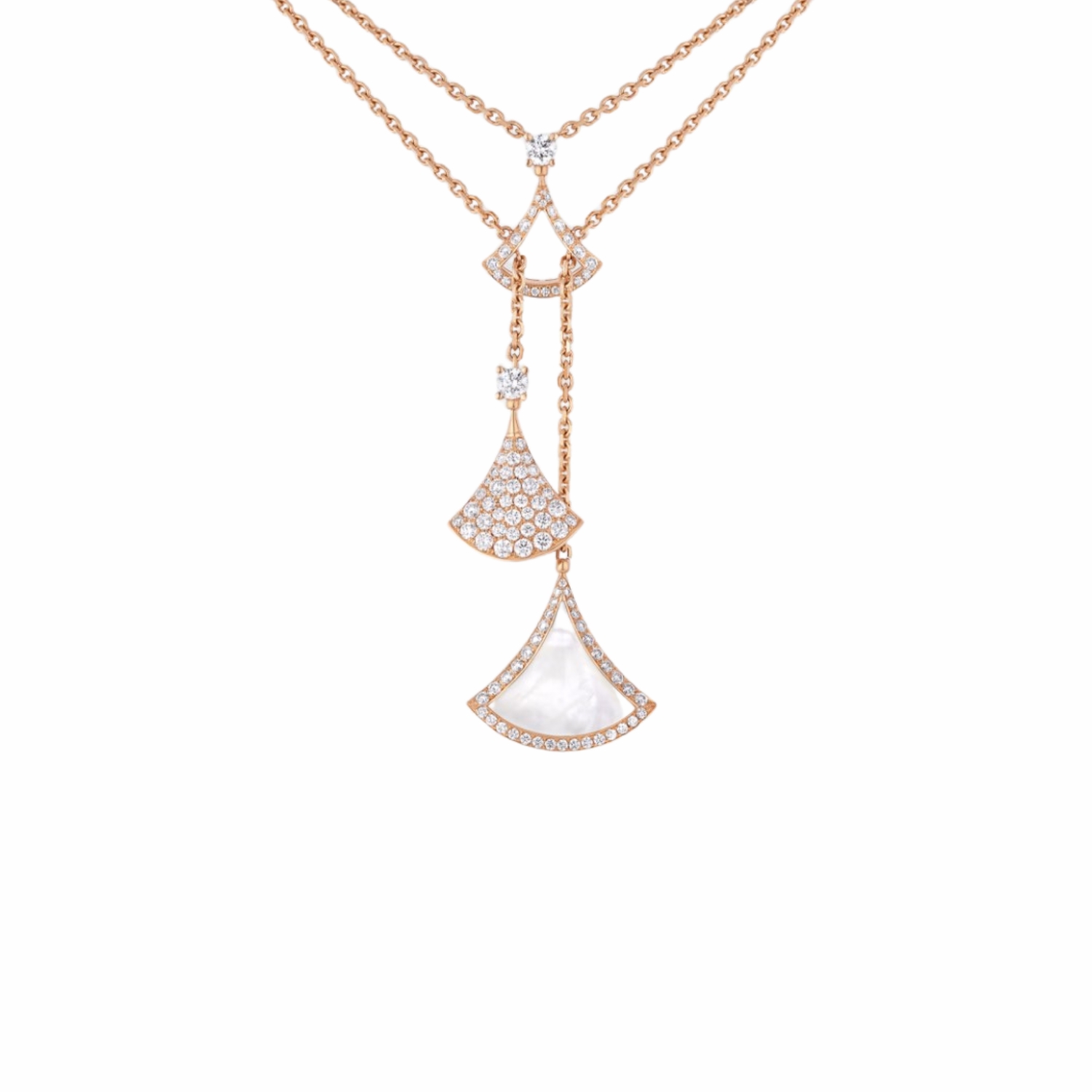 Bv1g*ai Divas’ Dream Necklace Rose Gold For Women 358682