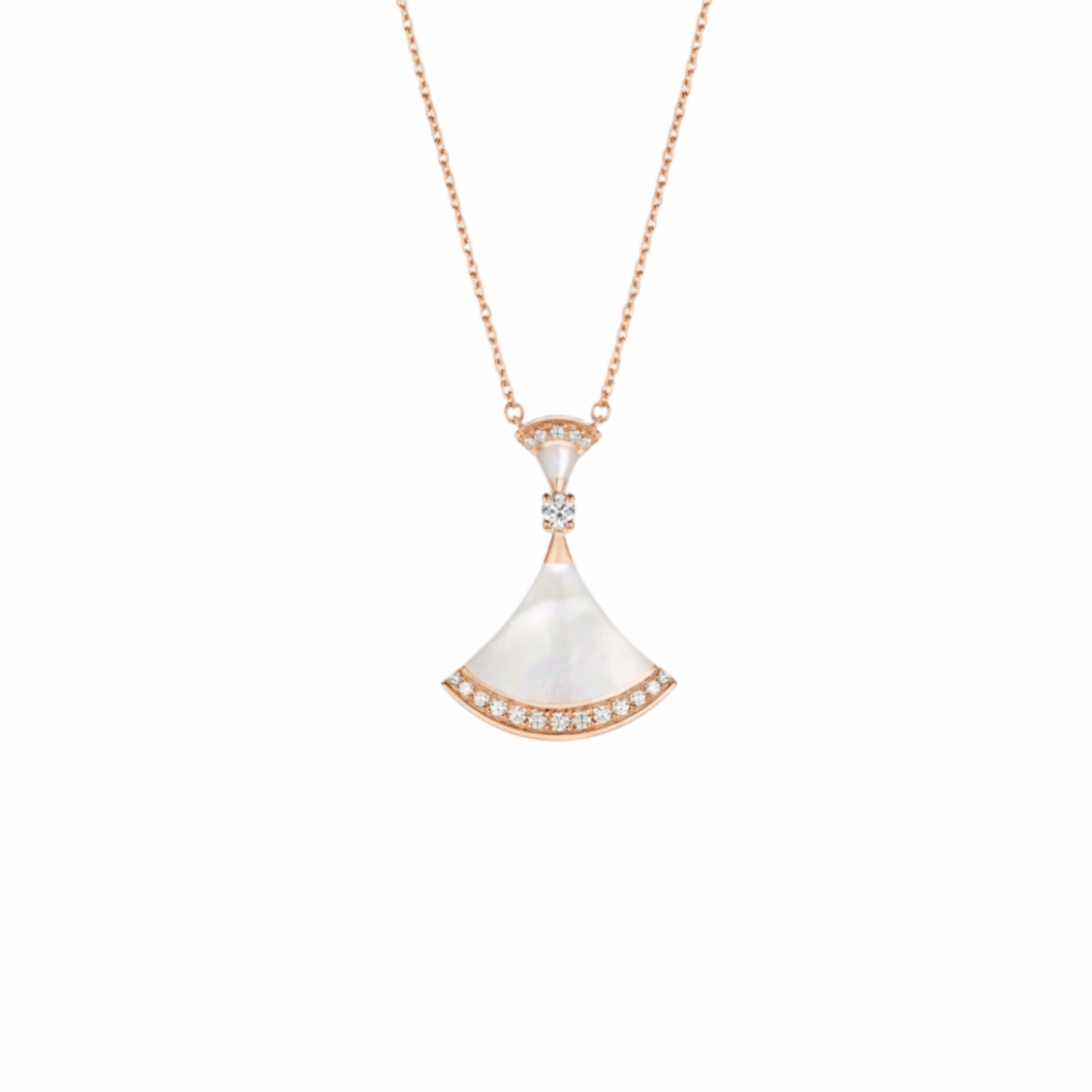 Bv1g*ai Divas’ Dream Necklace Rose Gold For Women 356452