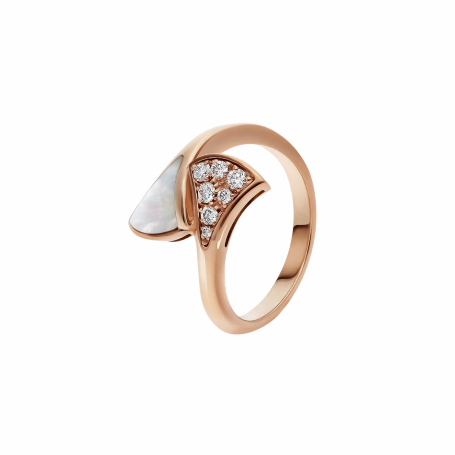 Bv1g*ai Divas’ Dream Ring Rose Gold For Women 353806