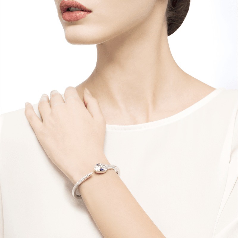 Bv1g*ai Serpenti Seduttori Bracelet White Gold For Women 354100