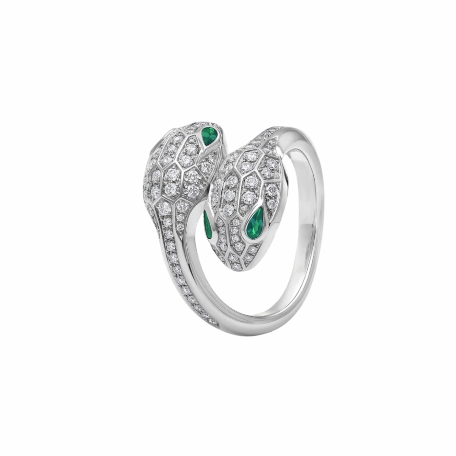 Bv1g*ai Serpenti Seduttori Ring White Gold For Women 358100