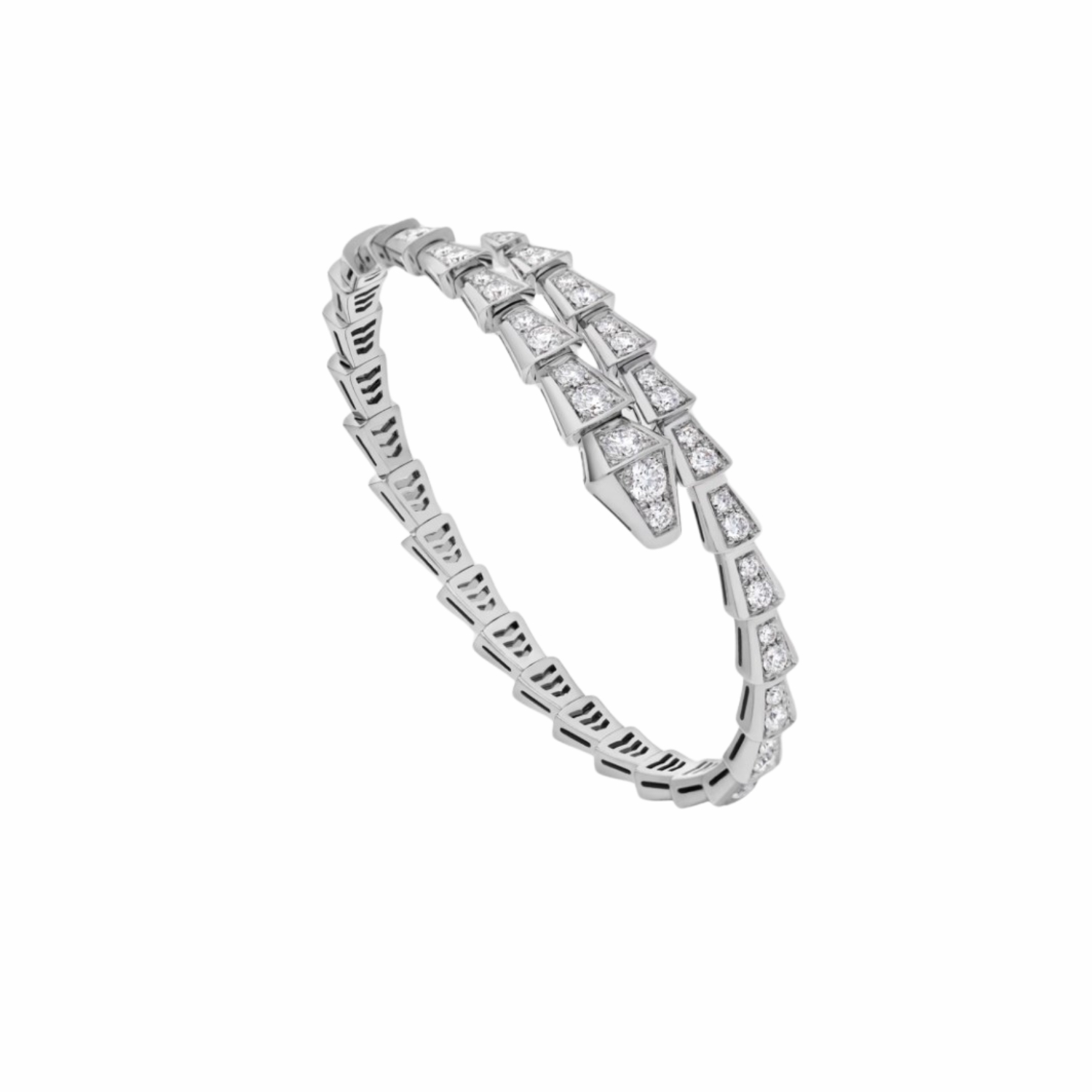 Bv1g*ai Serpenti Viper Bracelet White Gold For Women 351844