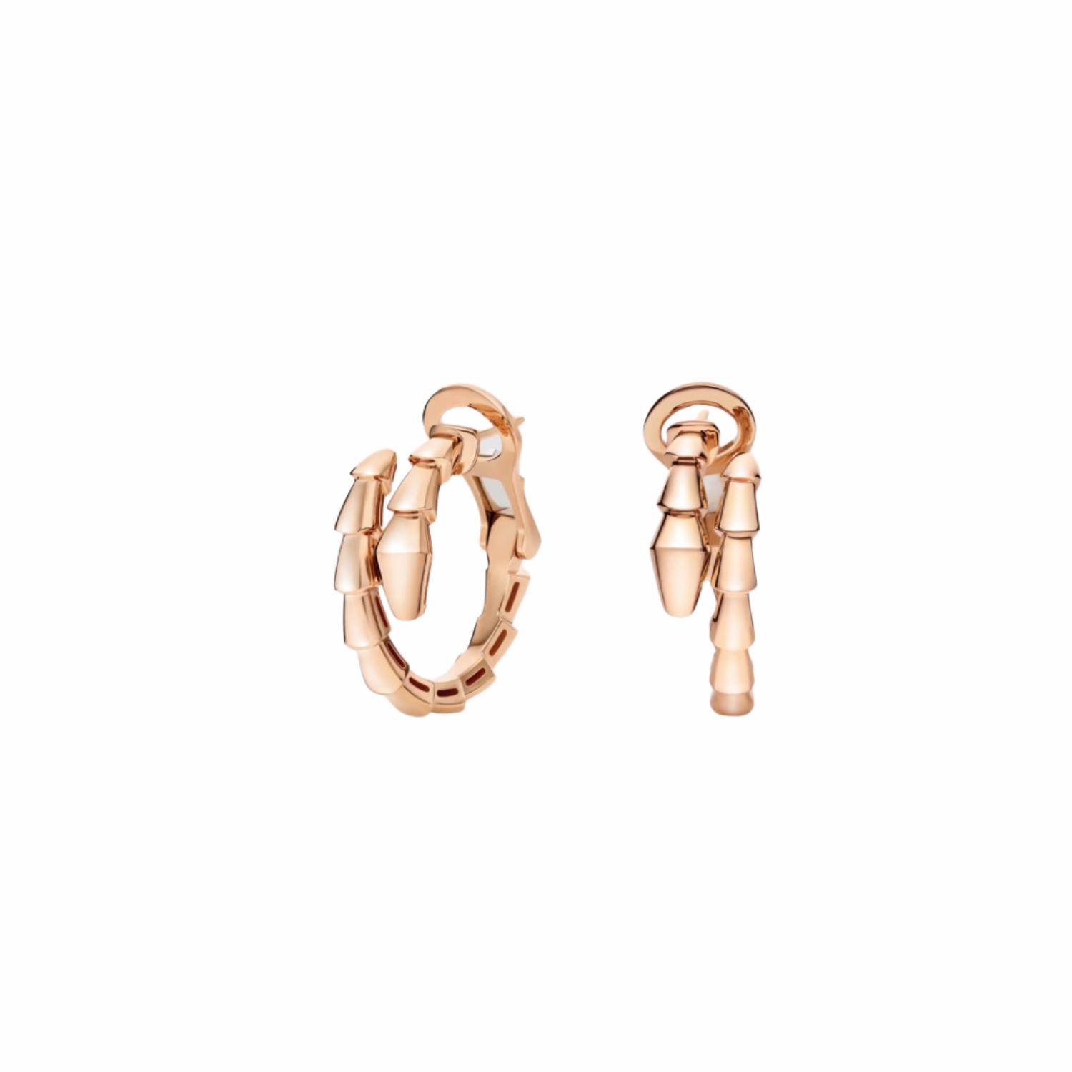 Bv1g*ai Serpenti Viper Earrings Rose Gold For Women 361293