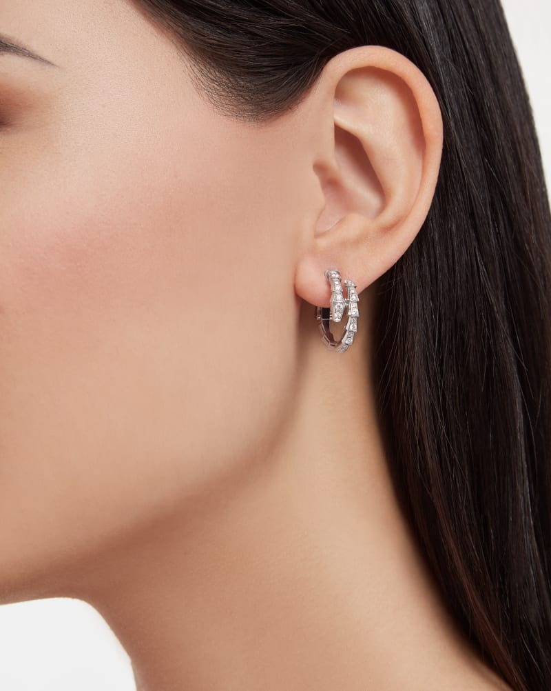 Bv1g*ai Serpenti Viper Earrings White Gold For Women 358360