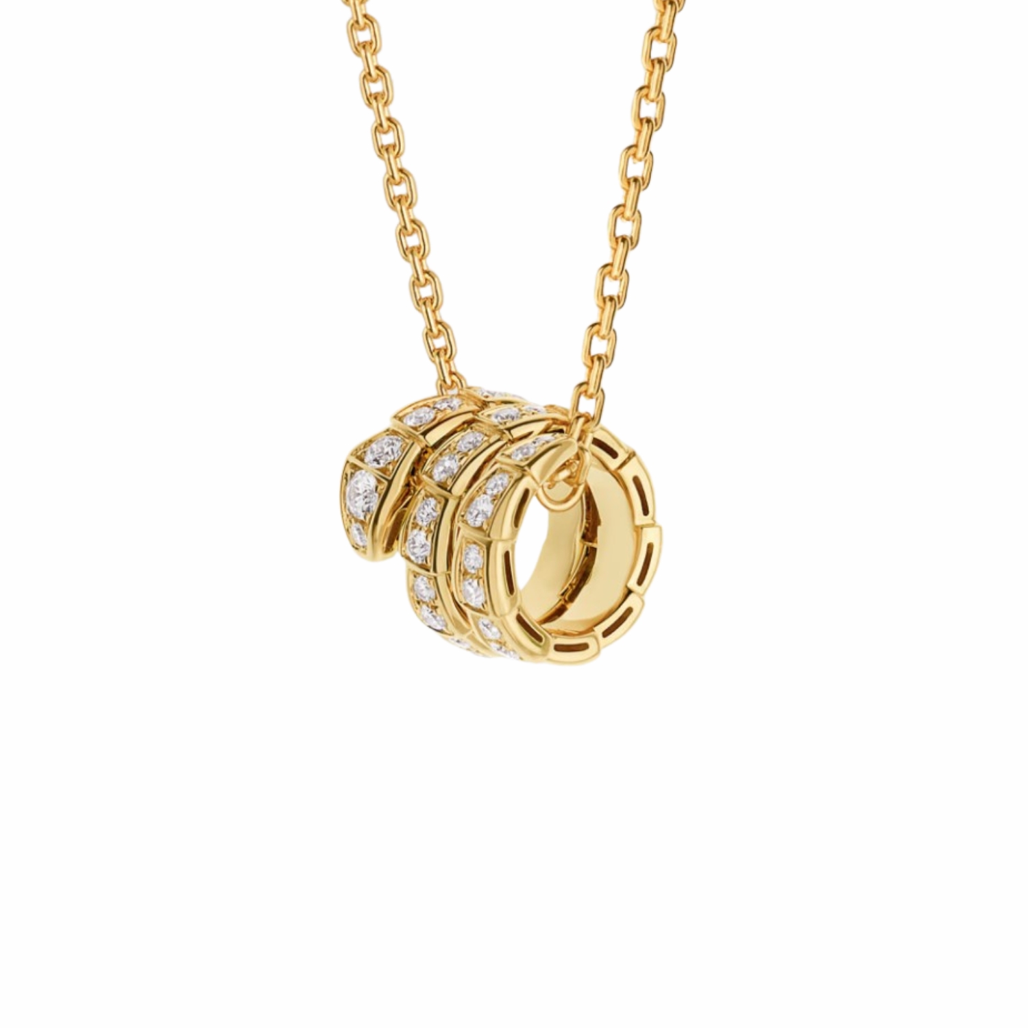 Bv1g*ai Serpenti Viper Necklace Yellow Gold For Women 357936