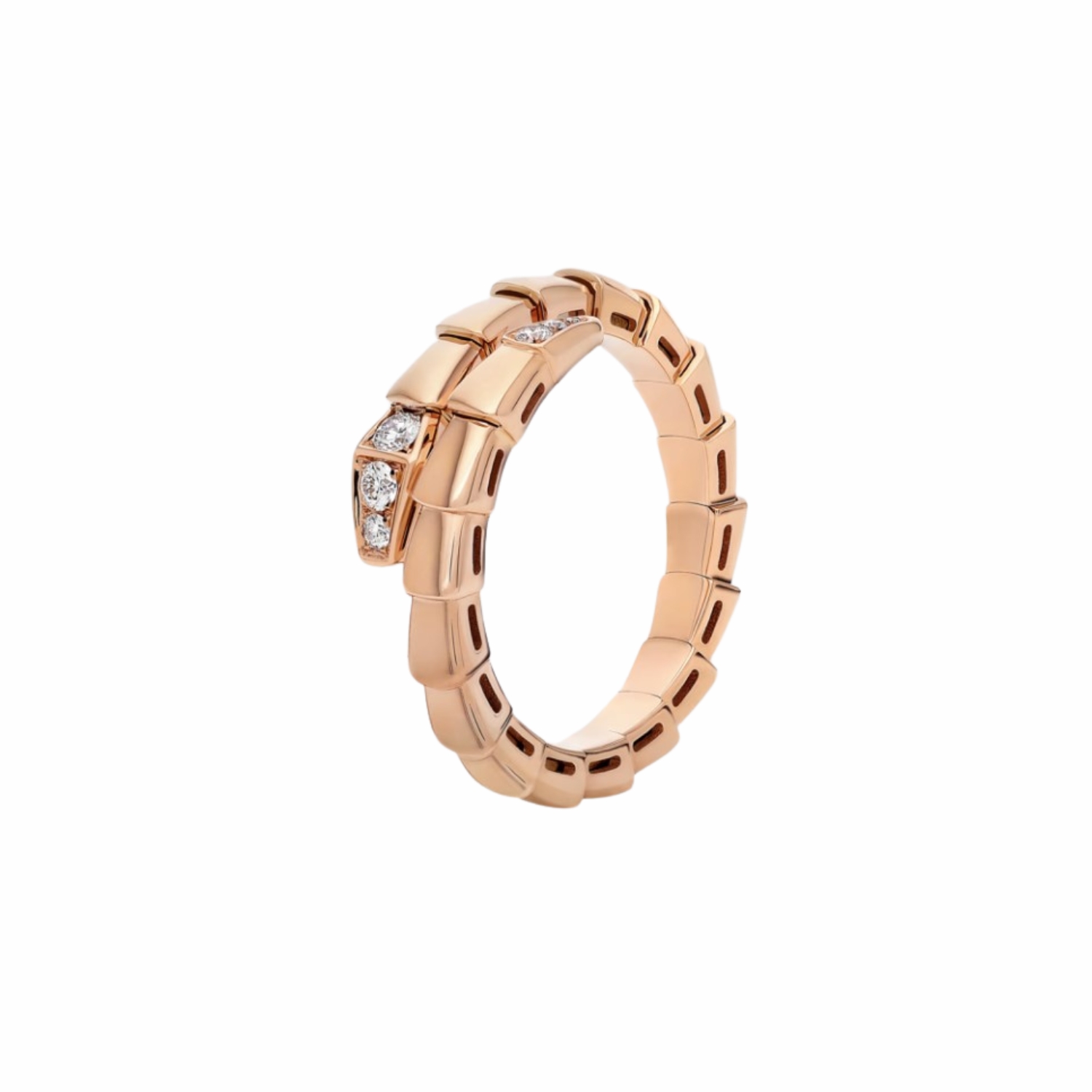 Bv1g*ai Serpenti Viper Ring Rose Gold For Women 360459