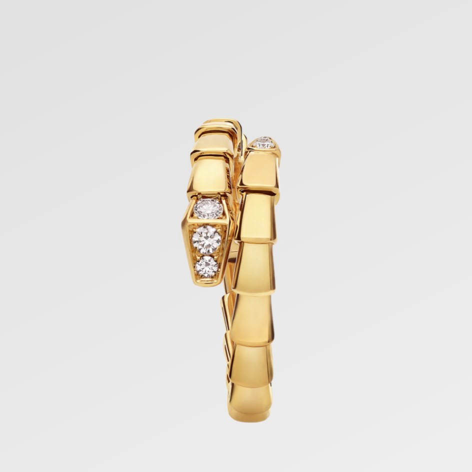 Bv1g*ai Serpenti Viper Ring Yellow Gold For Women 360461
