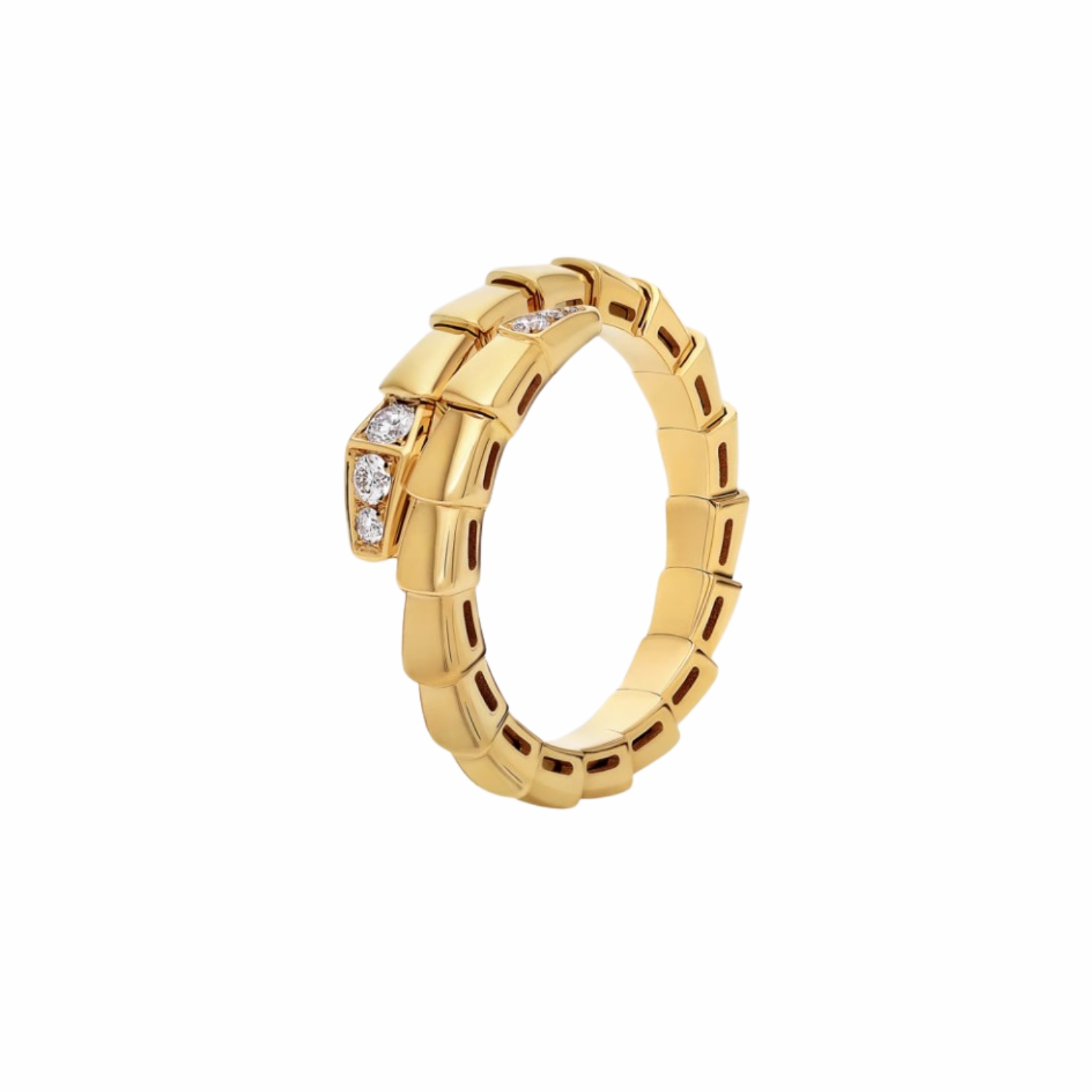 Bv1g*ai Serpenti Viper Ring Yellow Gold For Women 360461