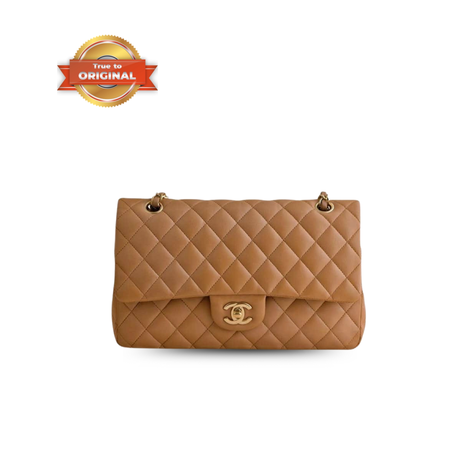 [True-to-ORIGINAL] Ch**el Classic Dark Beige Handbag For Women 9.8in/25cm