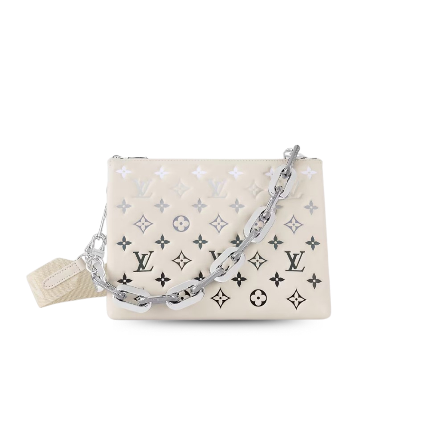 L0vis Vvtt0n Coussin PM Handbag Cream/Gray For Women 10.2in/26cm M11986