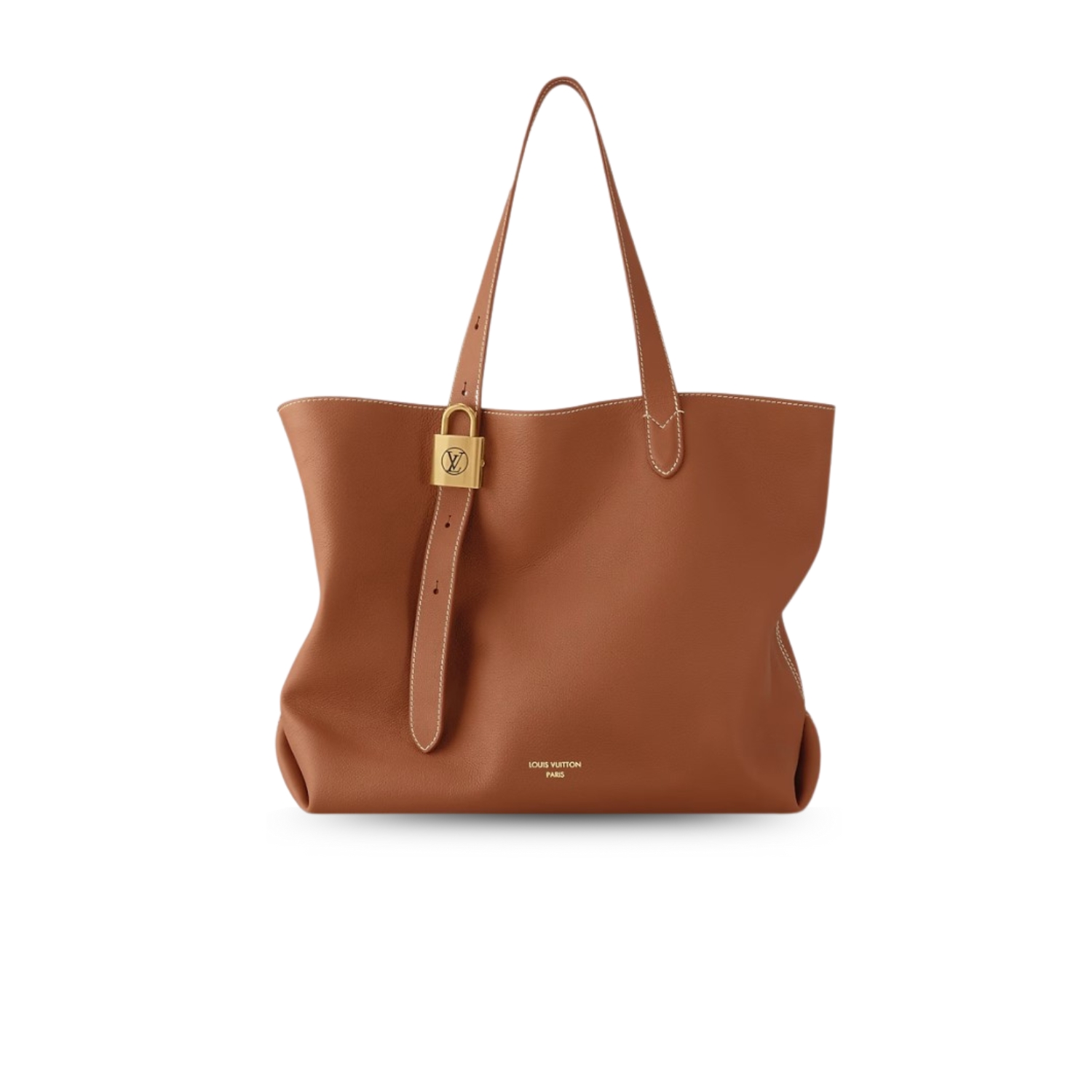 L0vis Vvtt0n Low Key Cabas MM Bag Cognac Brown For Women 18.5in/47cm M25342