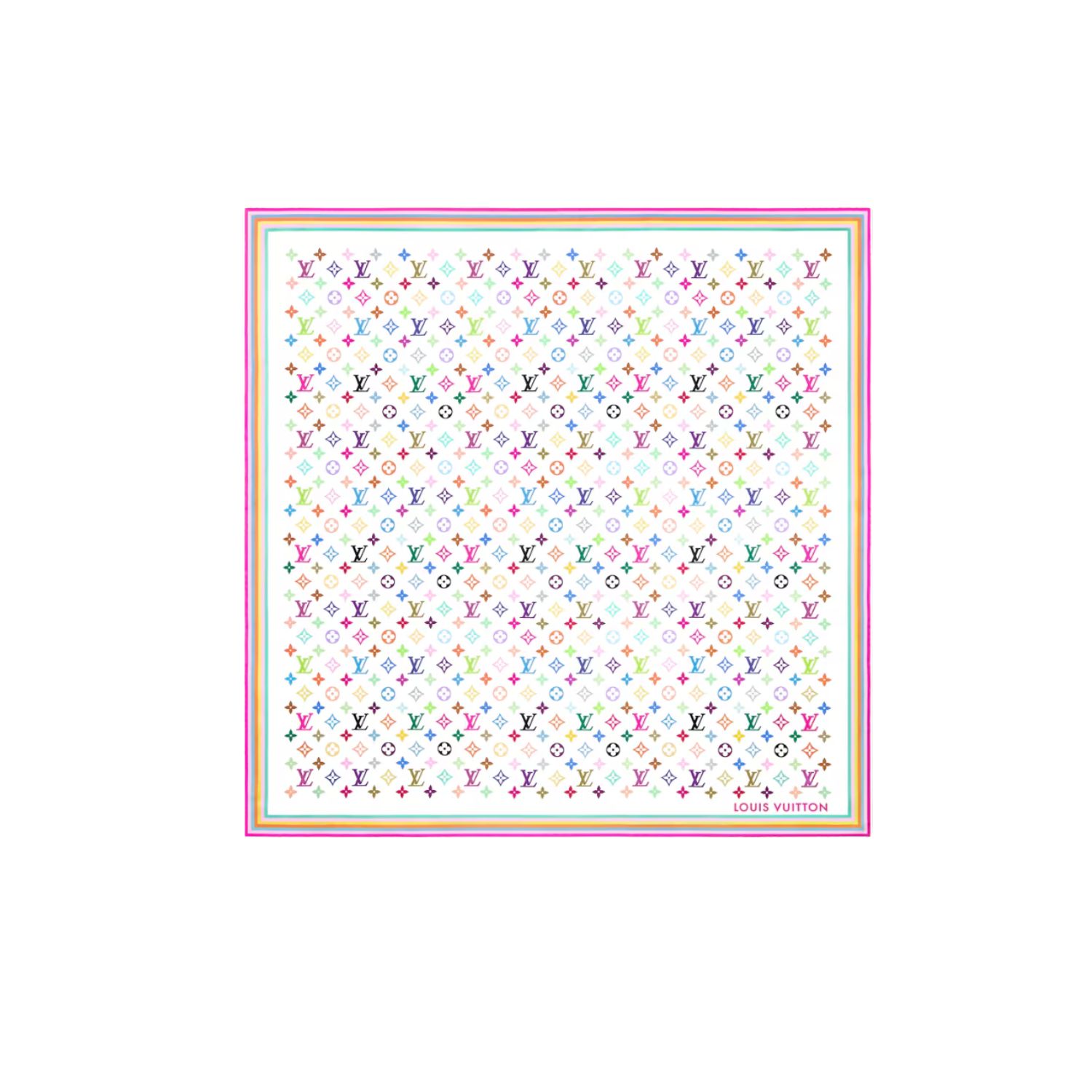 L0vis Vvtt0n LV x TM Monogram Multicolor Square 90 Blanc For Women – M94967