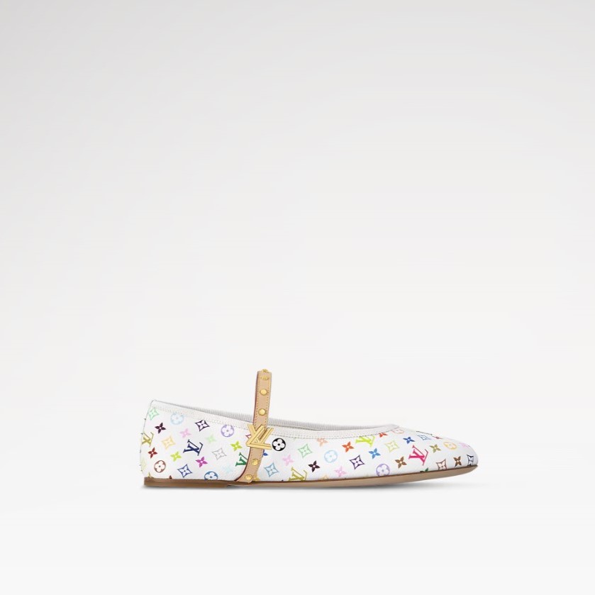 L0vis Vvtt0n LV x TM Romy Flat Ballerina White For Women 1AGVFM