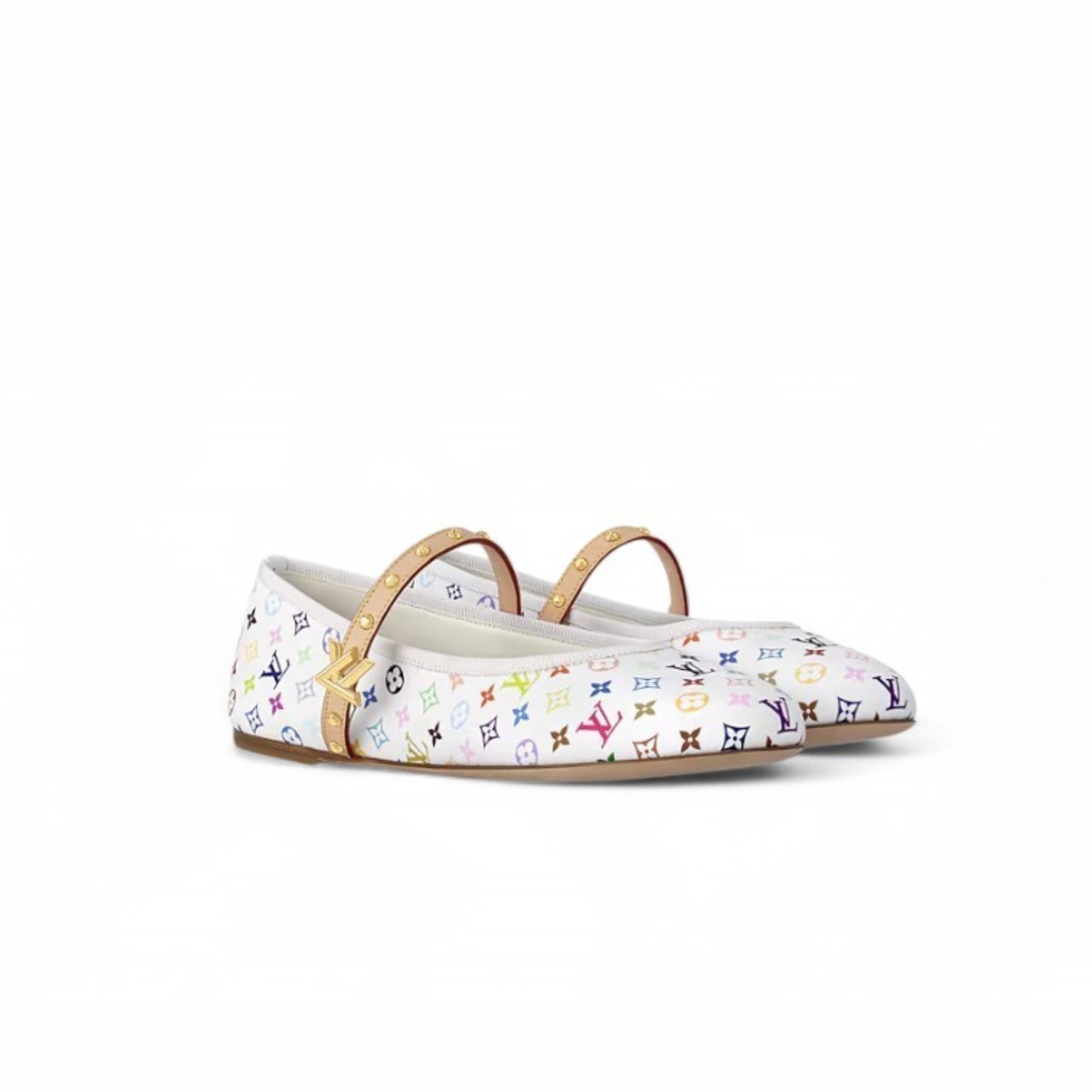 L0vis Vvtt0n LV x TM Romy Flat Ballerina White For Women 1AGVFM