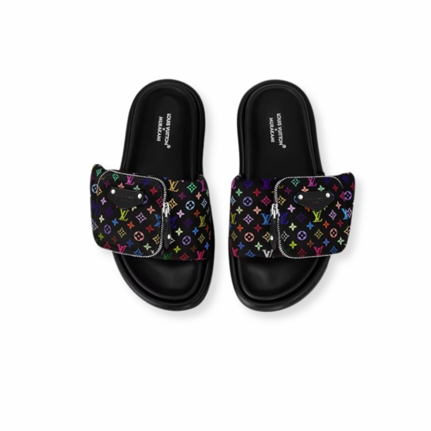 L0vis Vvtt0n LV x TM Pool Pillow Flat Comfort Mule Black For Women 1AGVRH