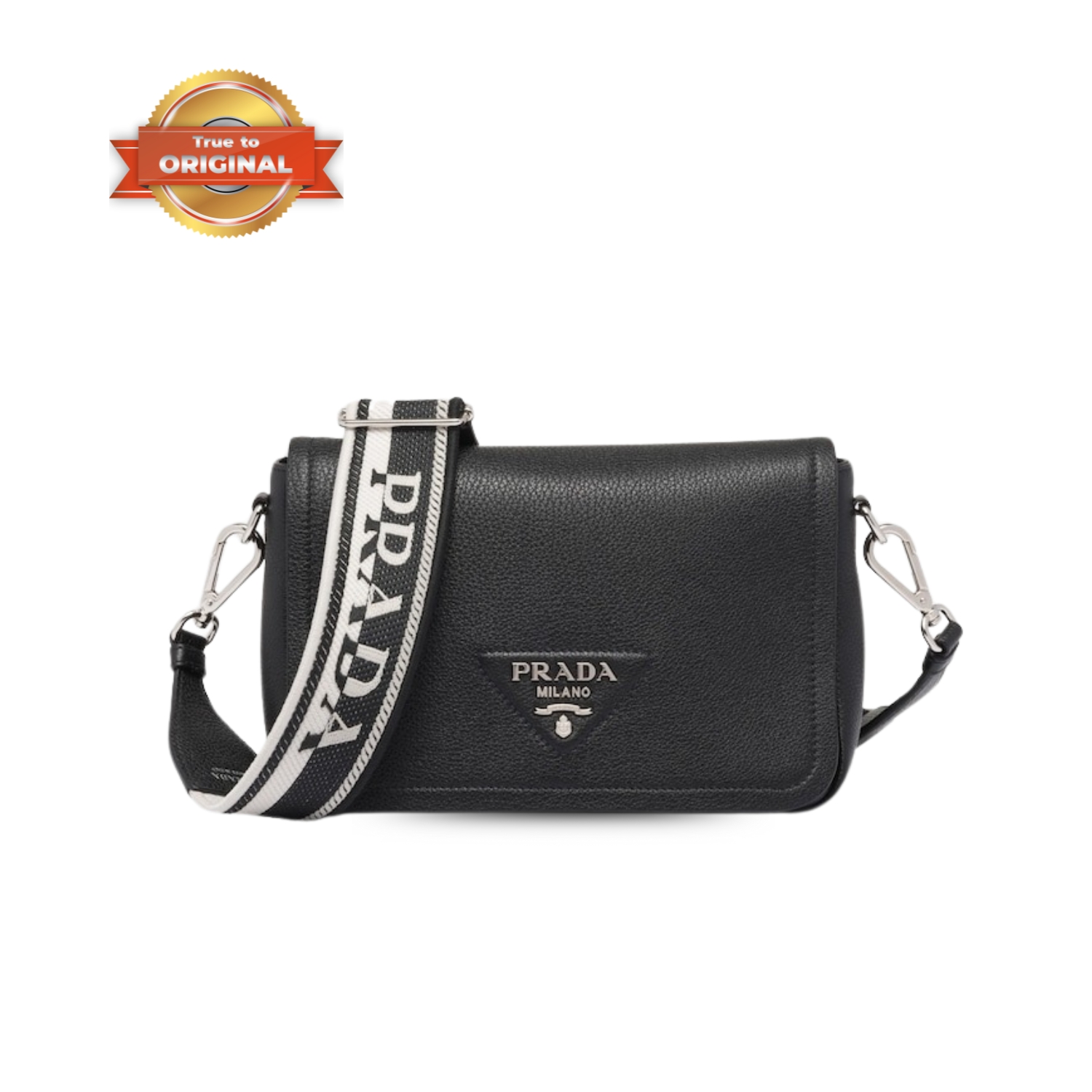 [True-to-ORIGINAL] Pra*a Small Shoulder Bag In Black For Women 9in/ 23cm 1BD314_2DKV_F0002_V_3OO