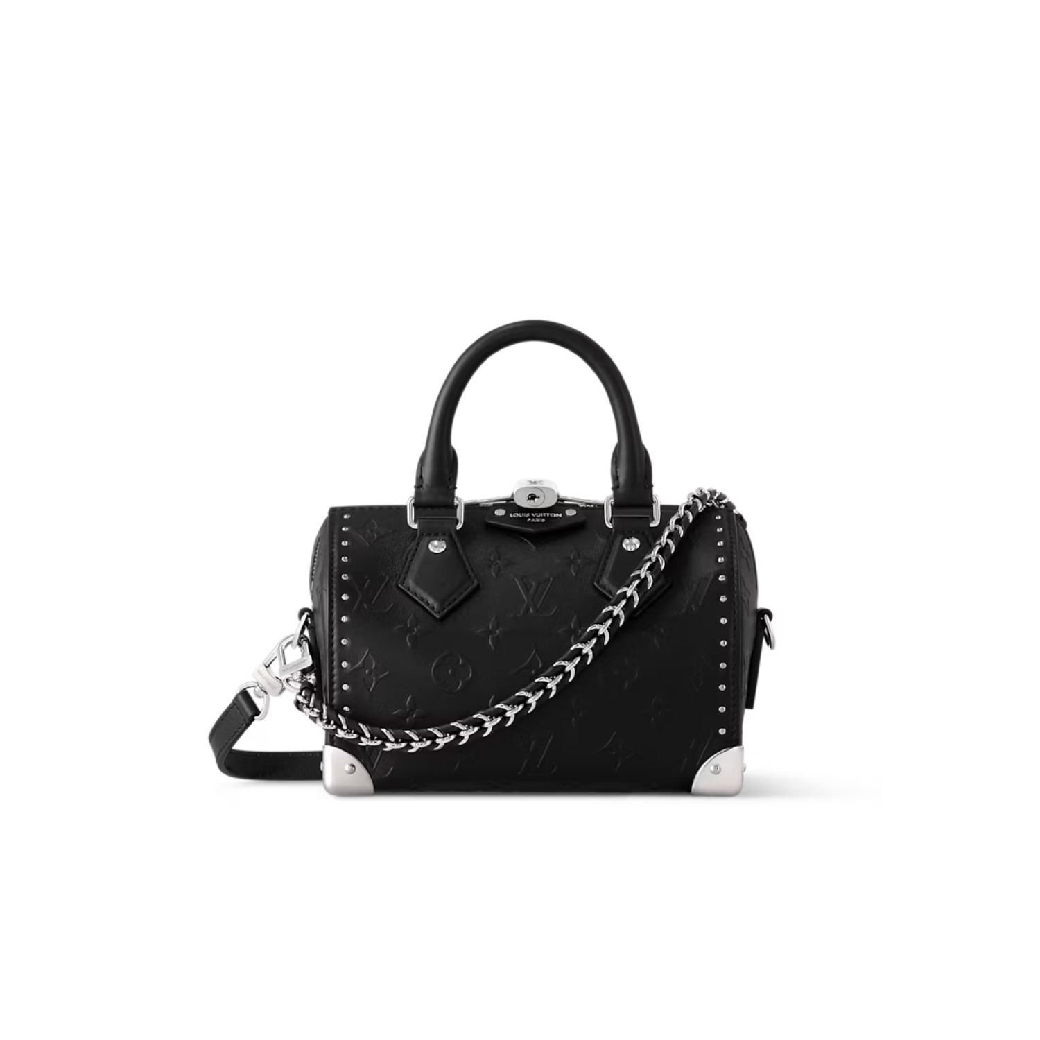 L0vis Vvtt0n Speedy 20 Trunk Bag Black For Women 20.5cm/8.1in – M14575