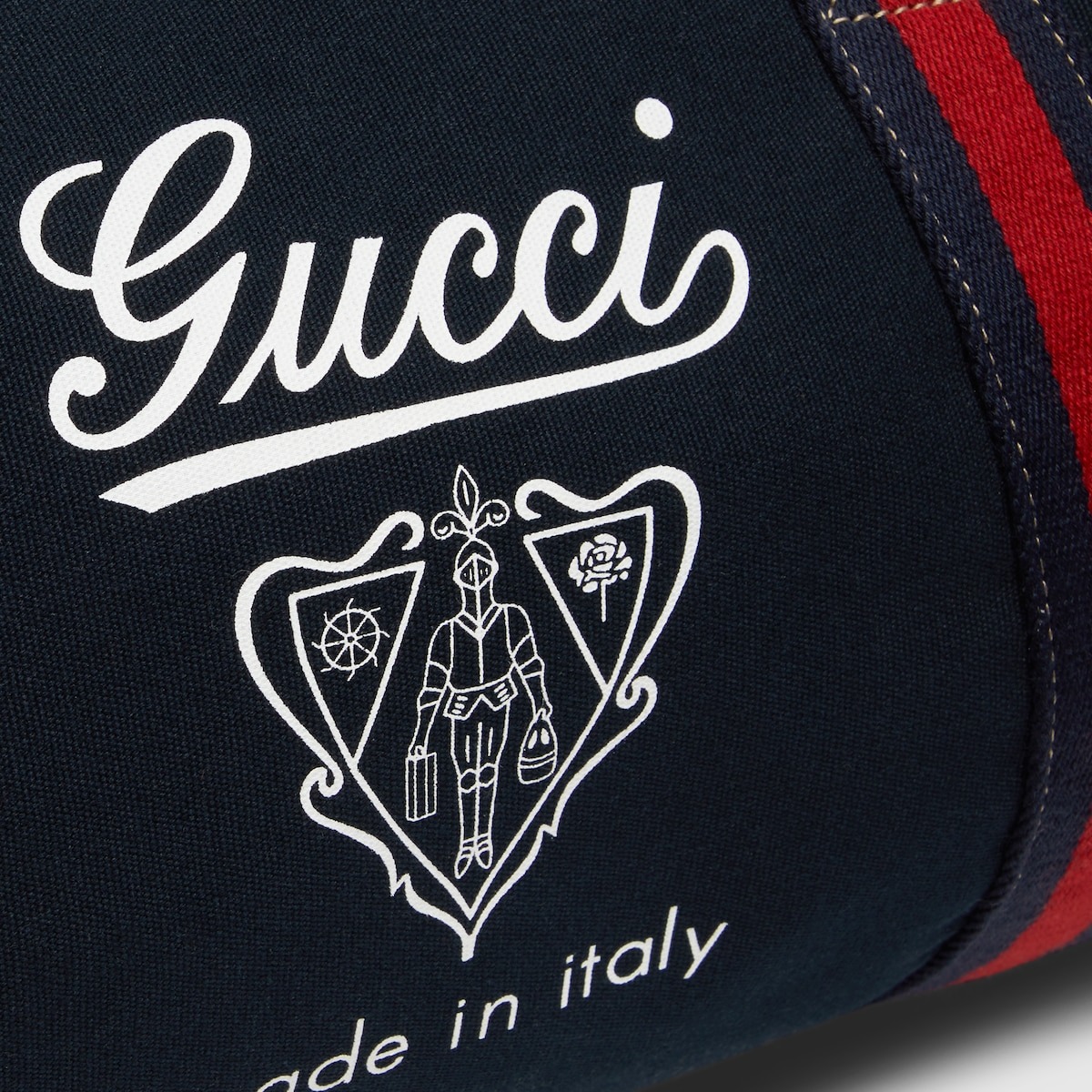 Gvc*1 Large Printed Canvas Duffle Bag Dark Blue 21.3in/54cm ‎‎816866 FAD78 4044