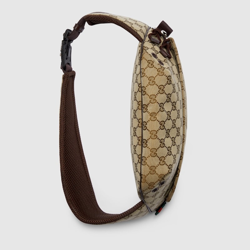 Gvc*1 Small GG Belt Bag Beige And Dark Brown For Men 12.6in/32cm 804262 FADUK 9853