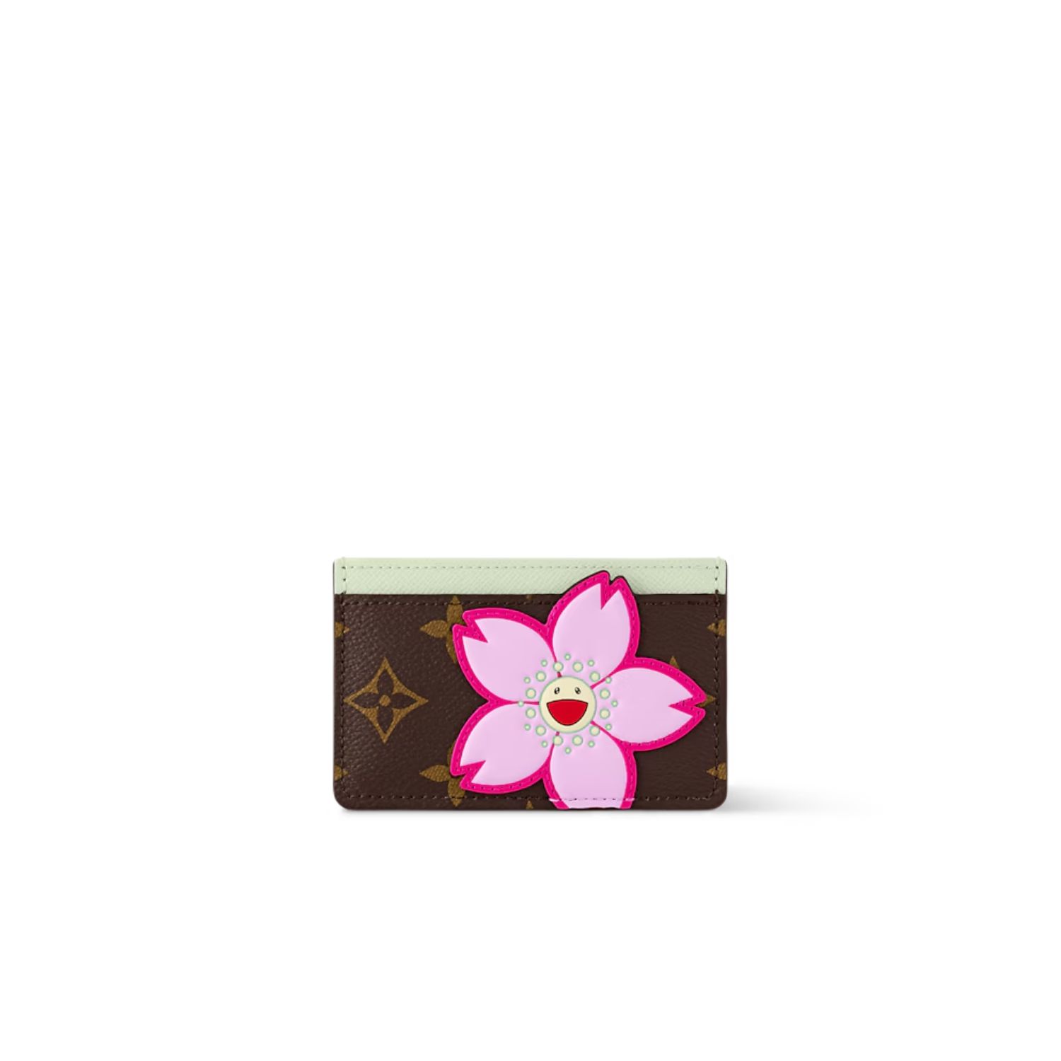L0vis Vvtt0n LV x TM Card Holder Sakura Brown 11cm/4.3in For Women – M13429