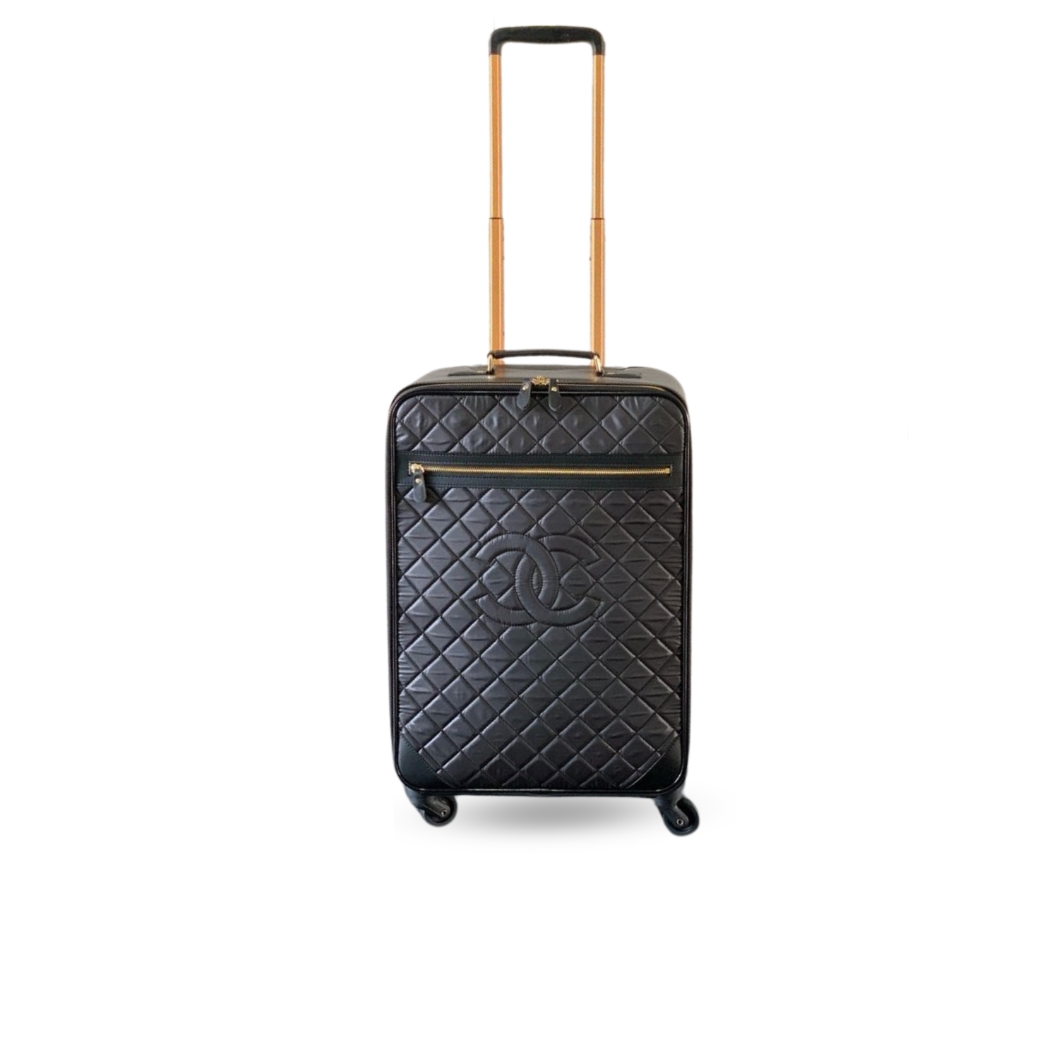 Ch**el Classic CC Logo Suitcase Black 20.4in/52cm