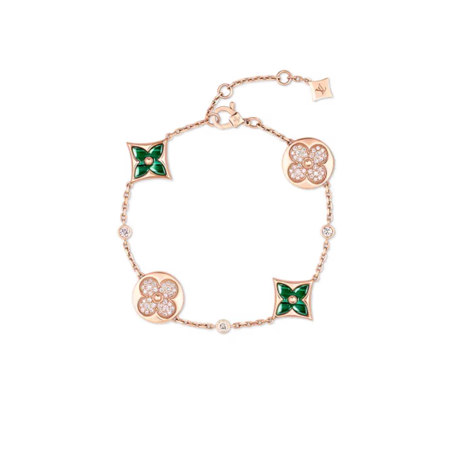 L0vis Vvtt0n Color Blossom BB Star And Sun Multi-Motif Bracelet Pink-Toned For Women QA5121