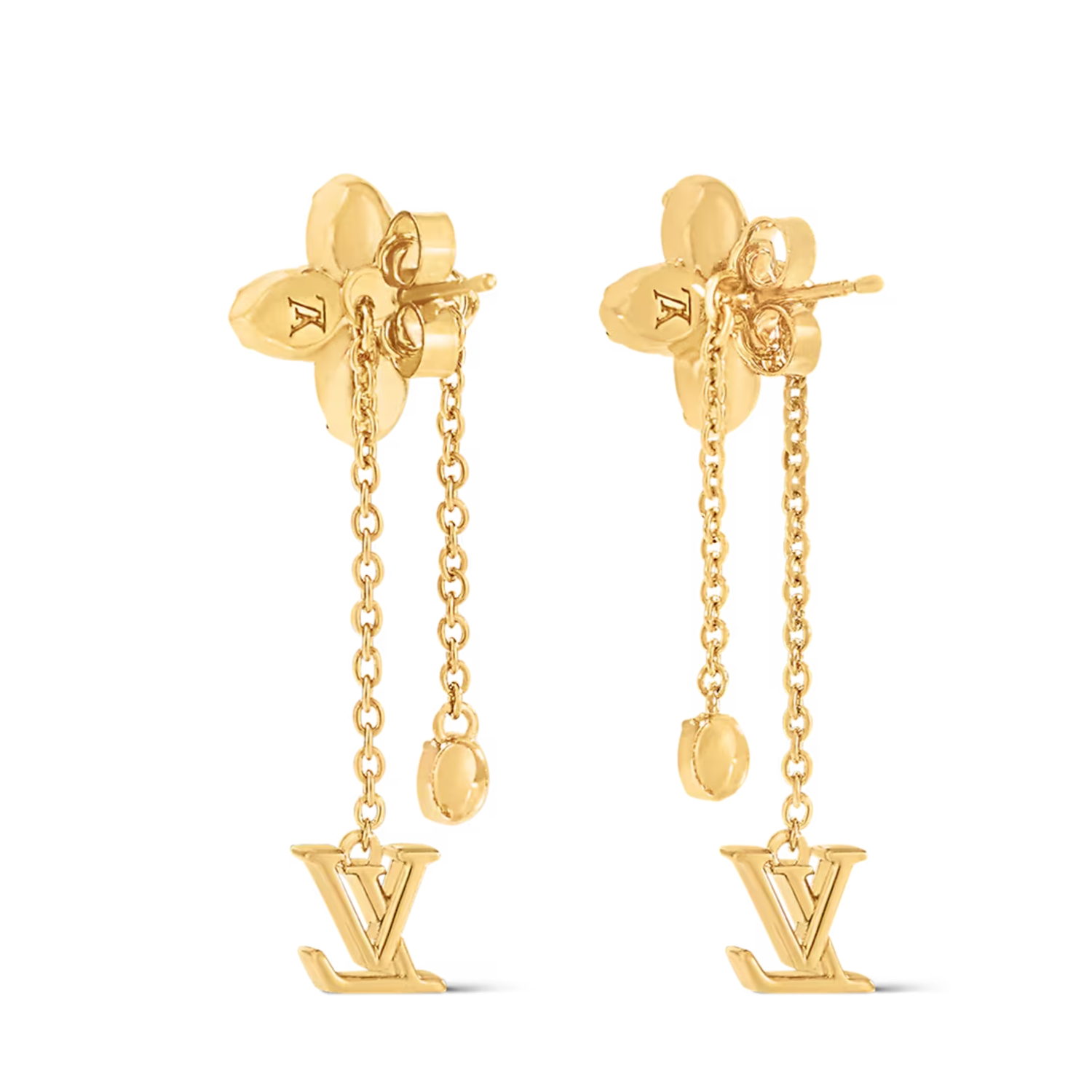 L0vis Vvtt0n LV Dazzle Earrings Gold-Toned For Women M01996