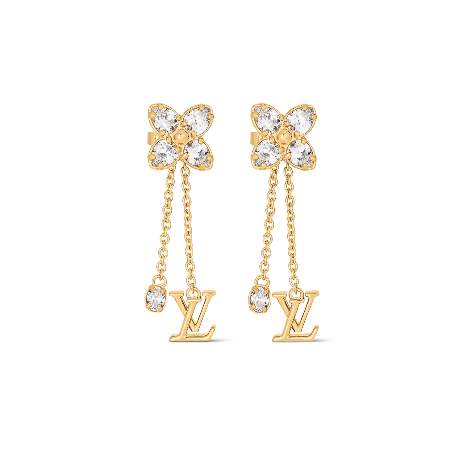 L0vis Vvtt0n LV Dazzle Earrings Gold-Toned For Women M01996