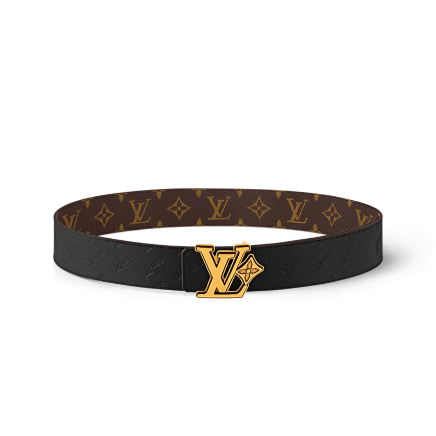 L0vis Vvtt0n LV Flower 40mm Reversible Belt Brown For Men M4061V