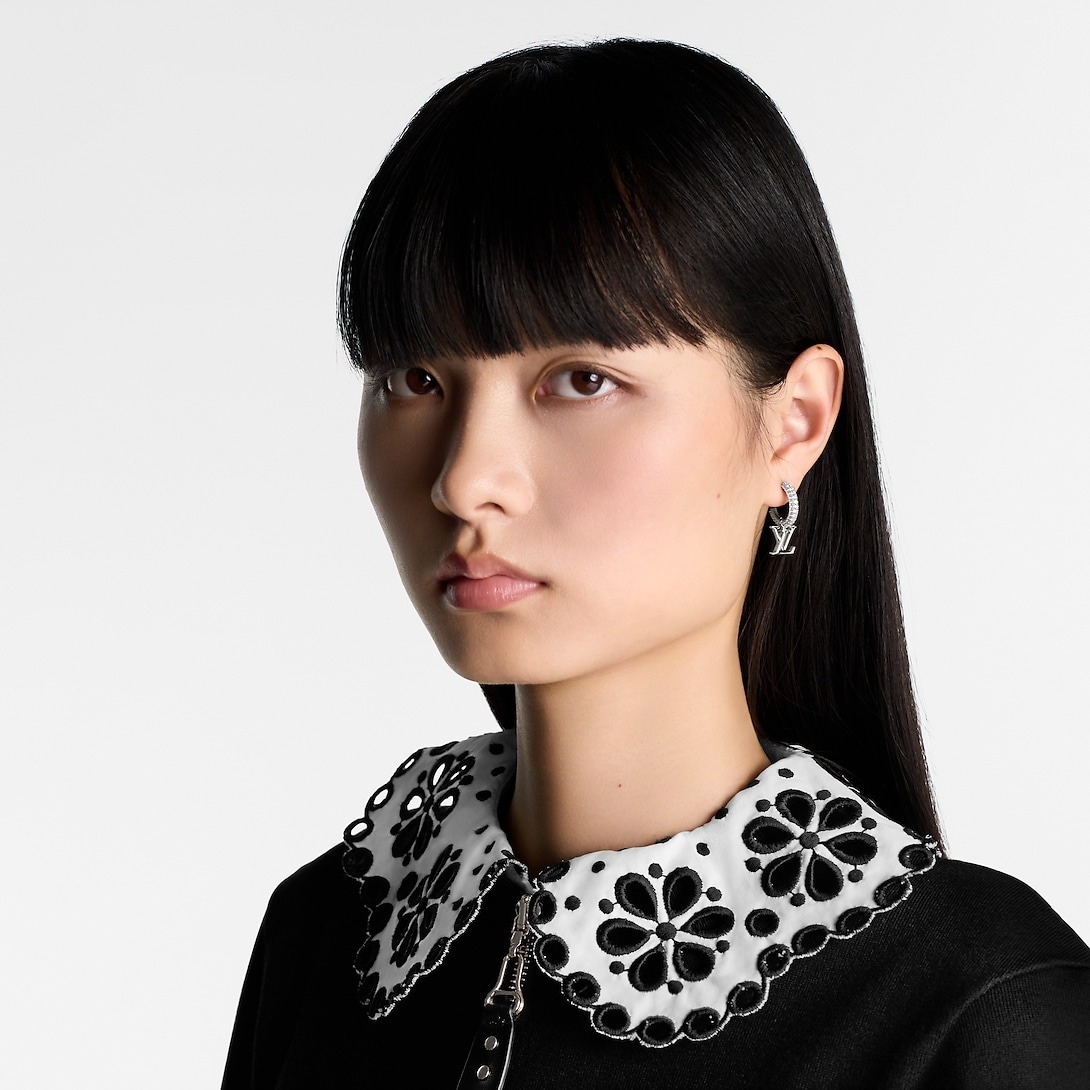 L0vis Vvtt0n Iconic Earrings Silver-Toned For Women – M02276