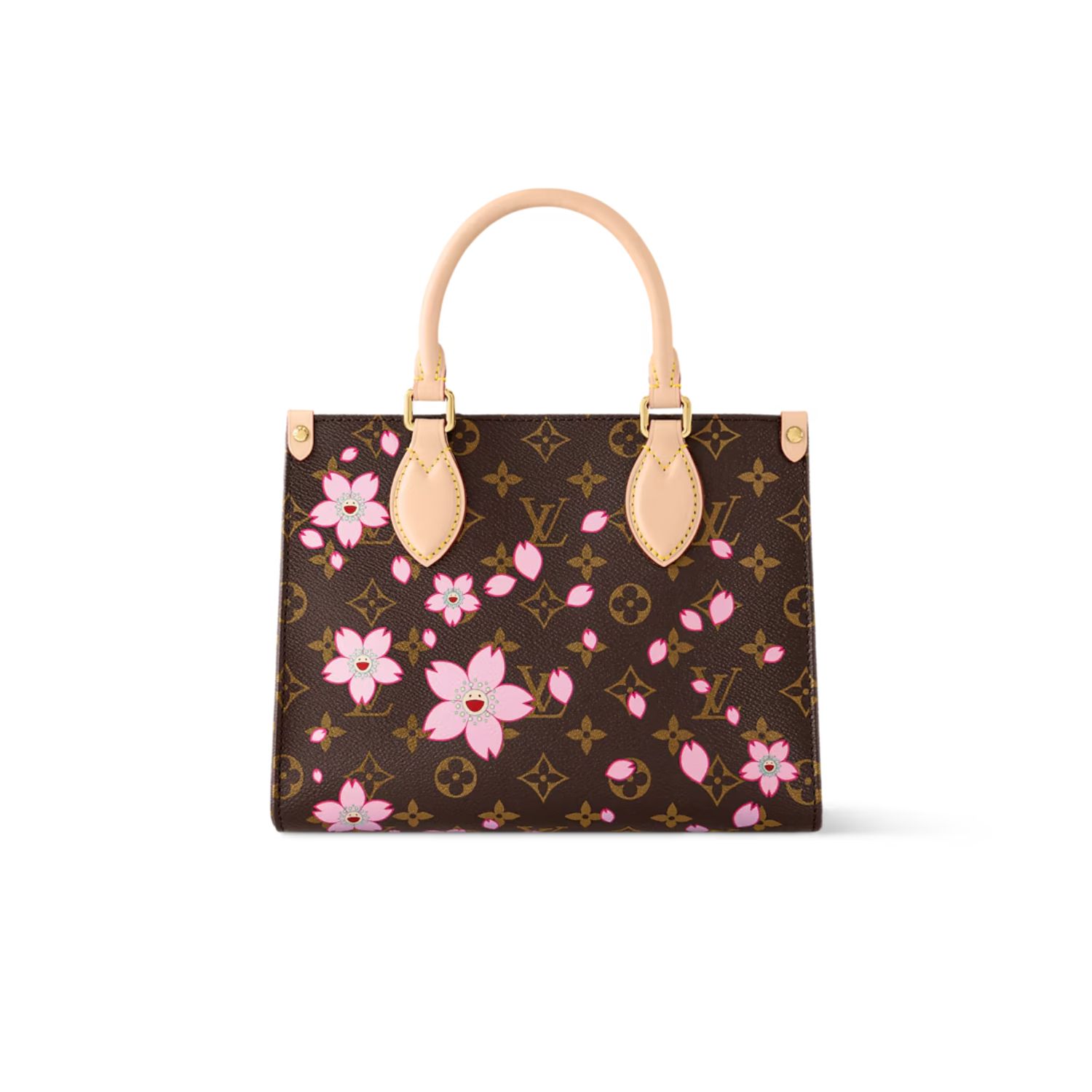L0vis Vvtt0n LV x Murakami OnTheGo PM Sakura Brown For Women 25cm/9.8in – M13269