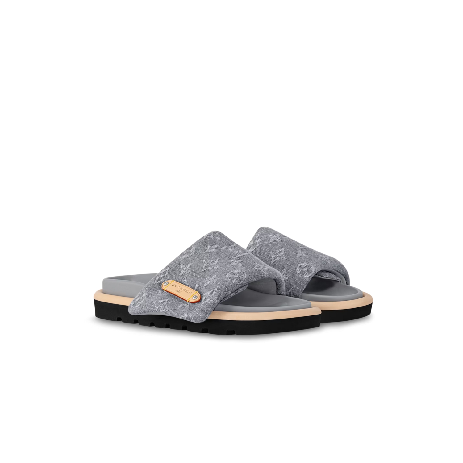 L0vis Vvtt0n Pool Pillow Flat Comfort Mule Grey For Women 1AGUZX