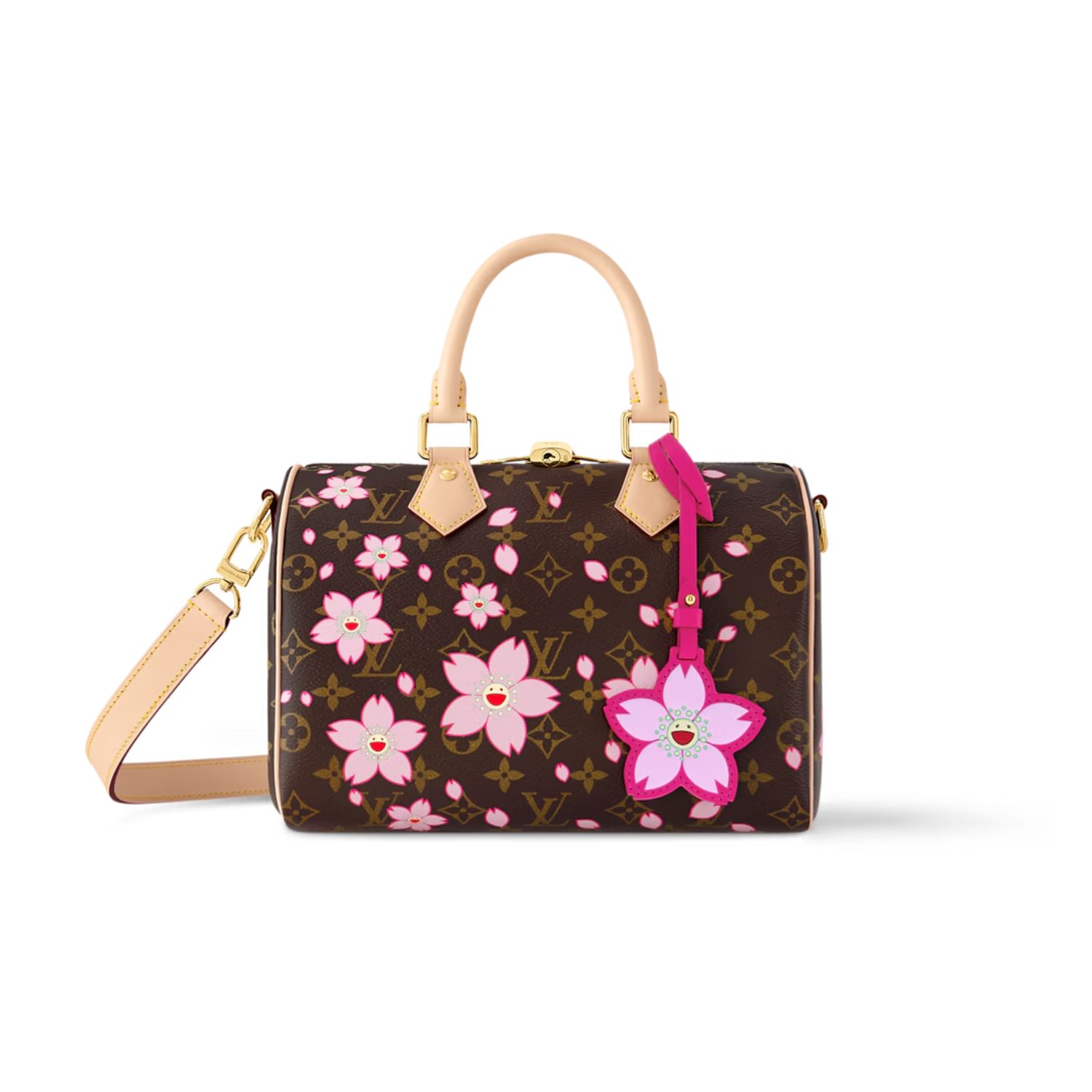 L0vis Vvtt0n LV x TM Speedy Bandoulière 25 Sakura Brown For Women 25cm/9.8in – M14174